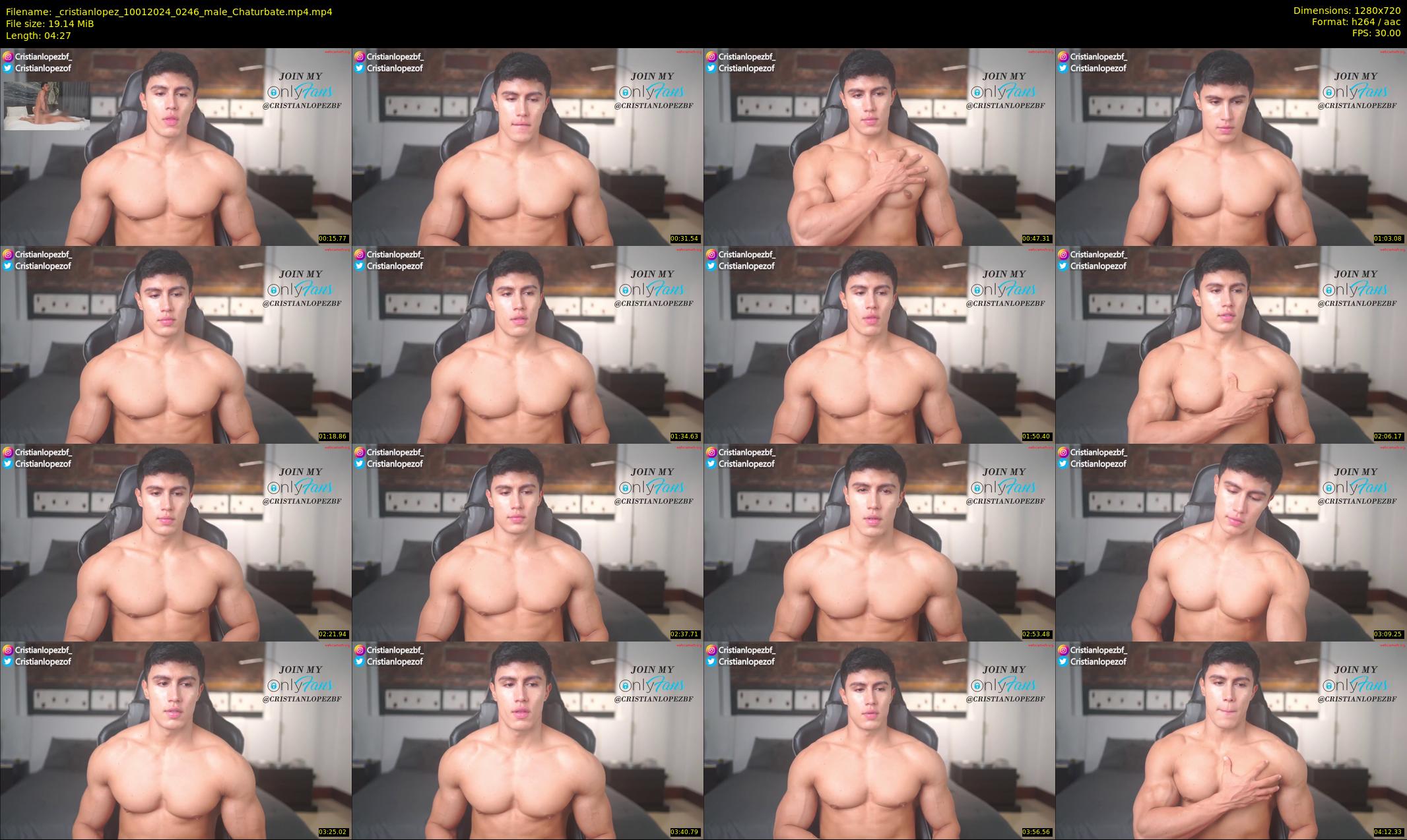 _cristianlopez — 5 minute Chaturbate male cam show recording, 720p, Jan 10, 2024