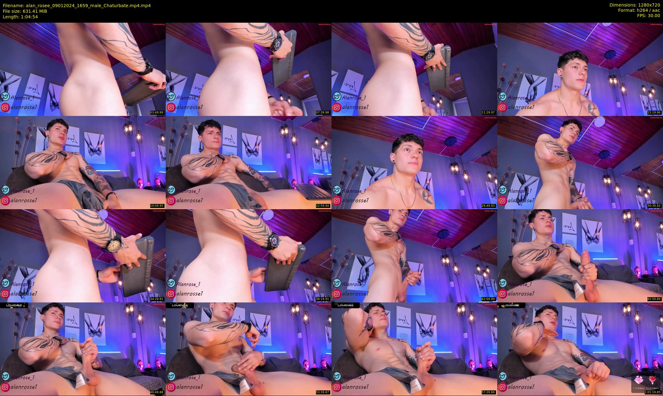 alan_rosee — 65 minute Chaturbate male cam show recording, 720p, Jan 9, 2024