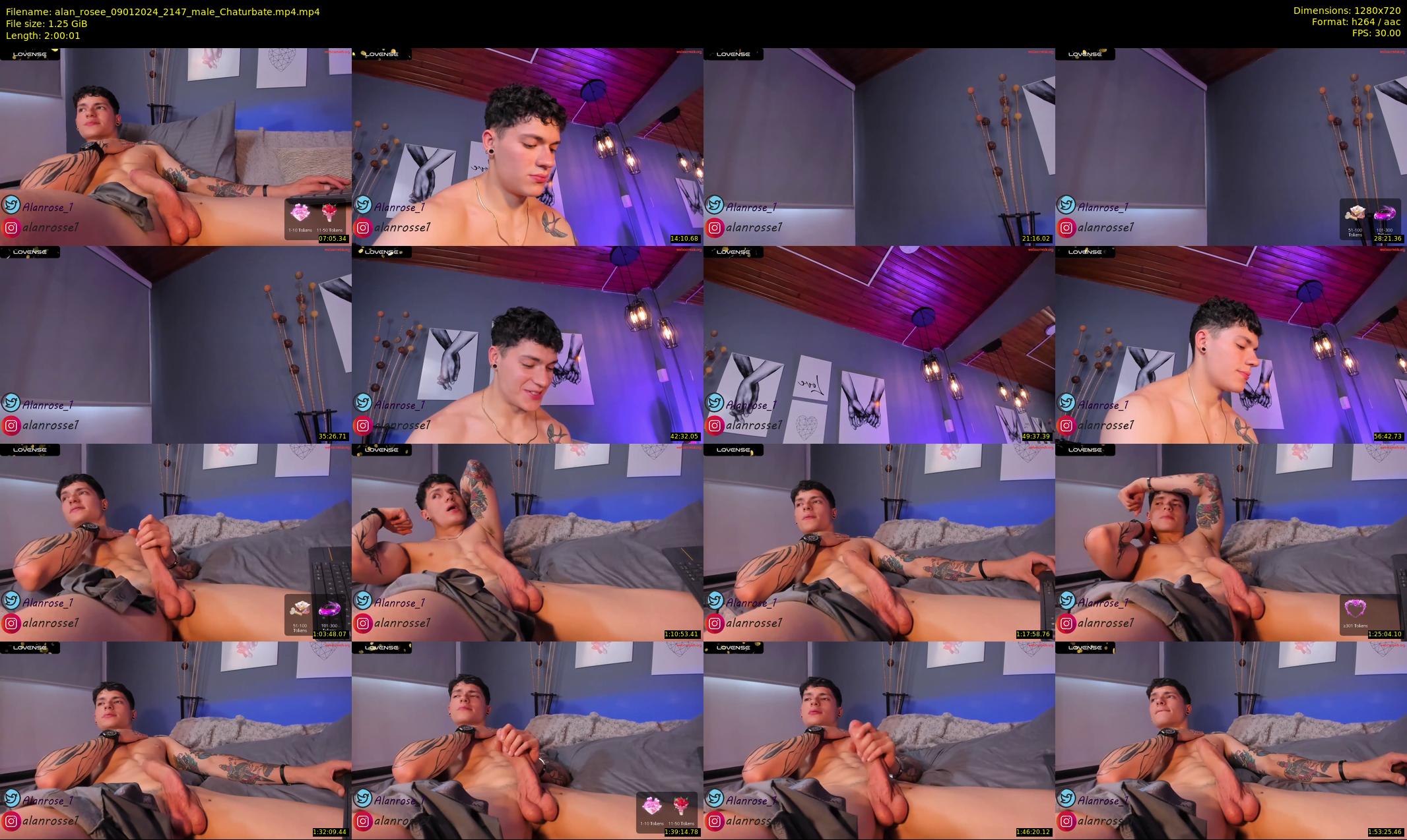 alan_rosee — 121 minute Chaturbate male cam show recording, 720p, Jan 9, 2024