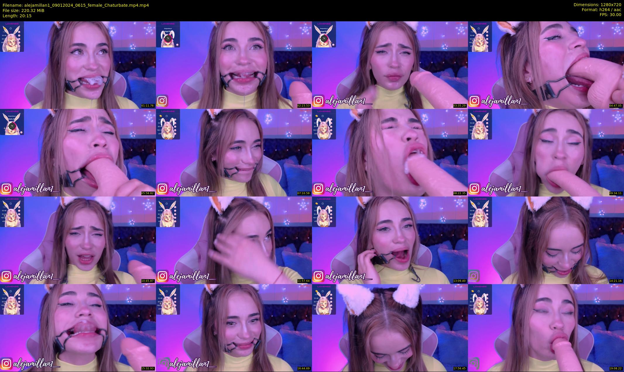 alejamillan1 — 21 minute Chaturbate female cam show recording, 720p, Jan 9, 2024