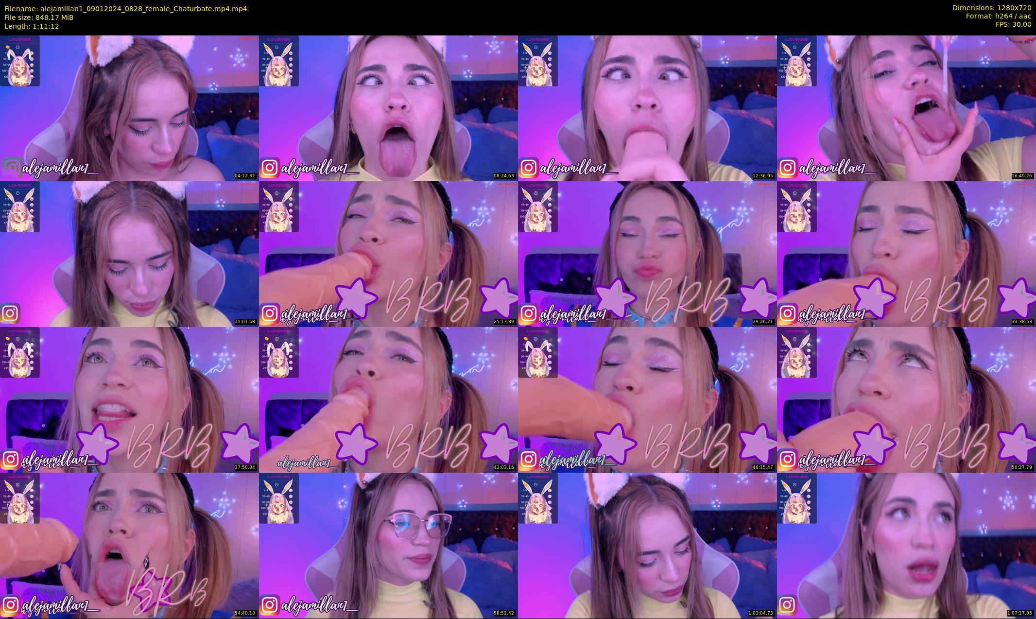 alejamillan1 — 72 minute Chaturbate female cam show recording, 720p, Jan 9, 2024