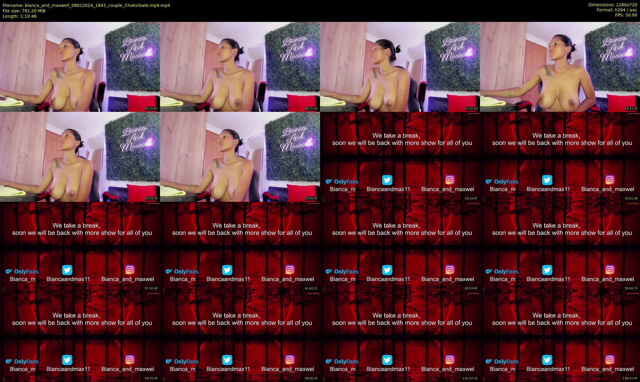 bianca_and_maxwell — 71 minute Chaturbate couple cam show recording, 720p, Jan 9, 2024