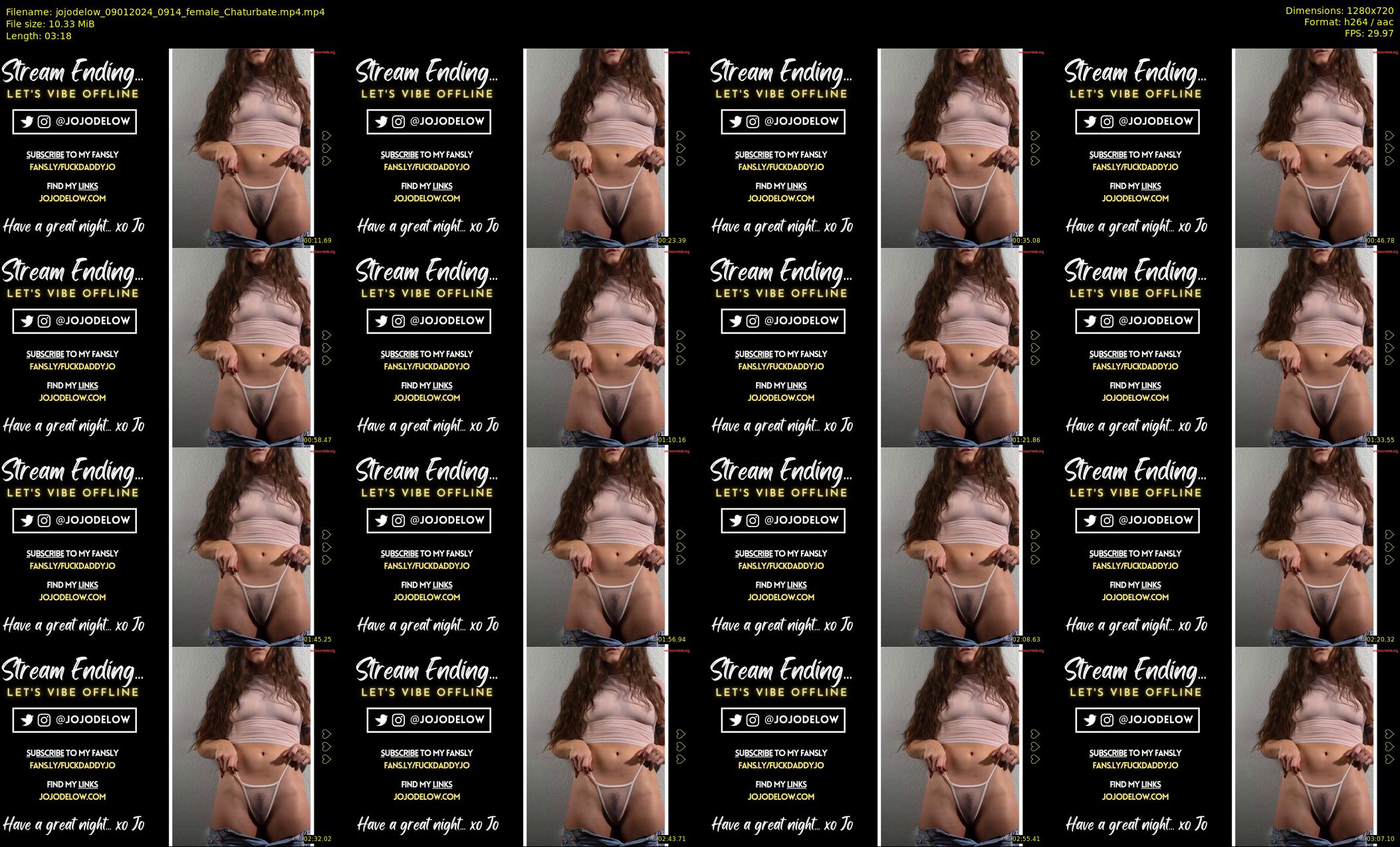 jojodelow — 4 minute Chaturbate female cam show recording, 720p, Jan 9, 2024