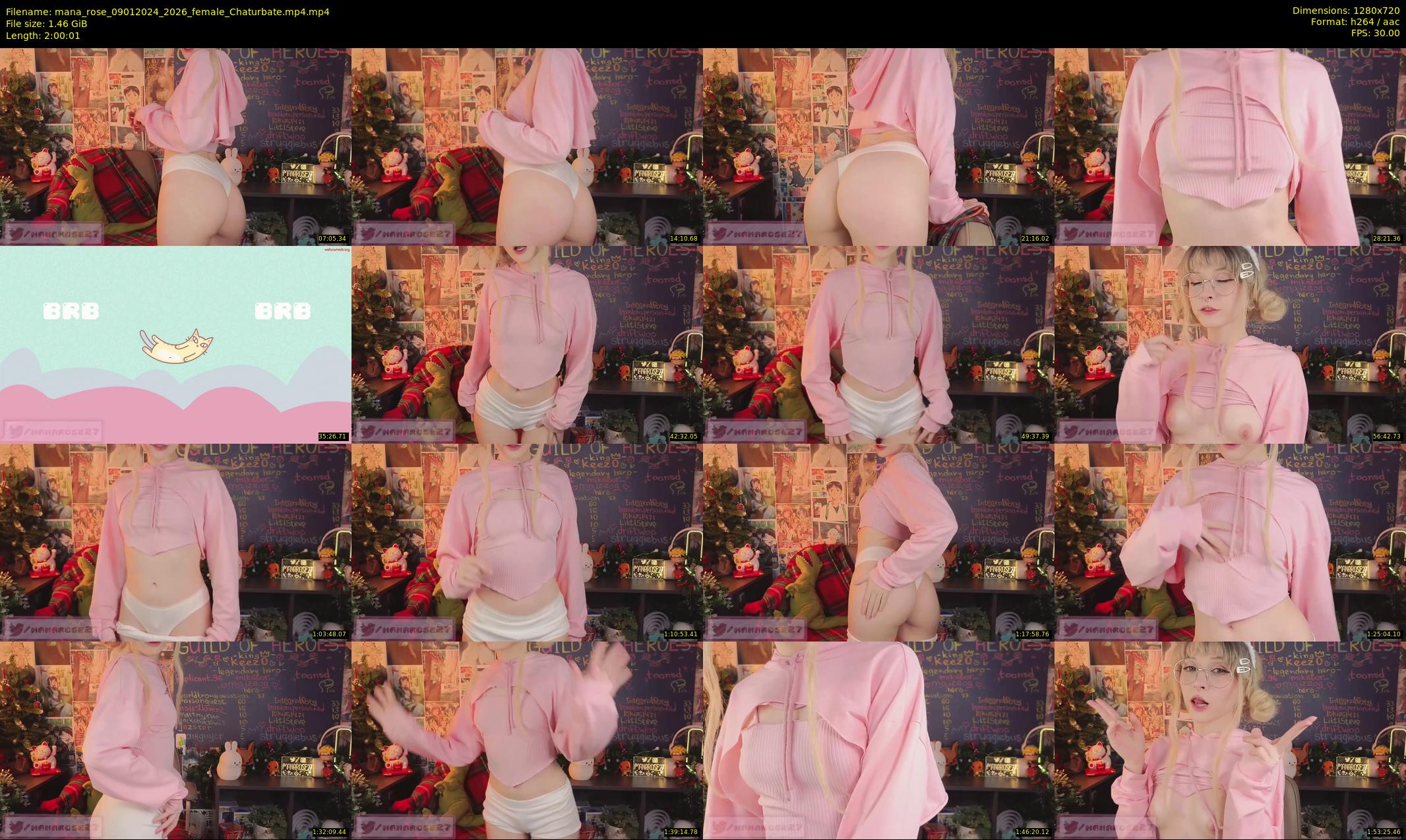 mana_rose — 121 minute Chaturbate female cam show recording, 720p, Jan 9, 2024