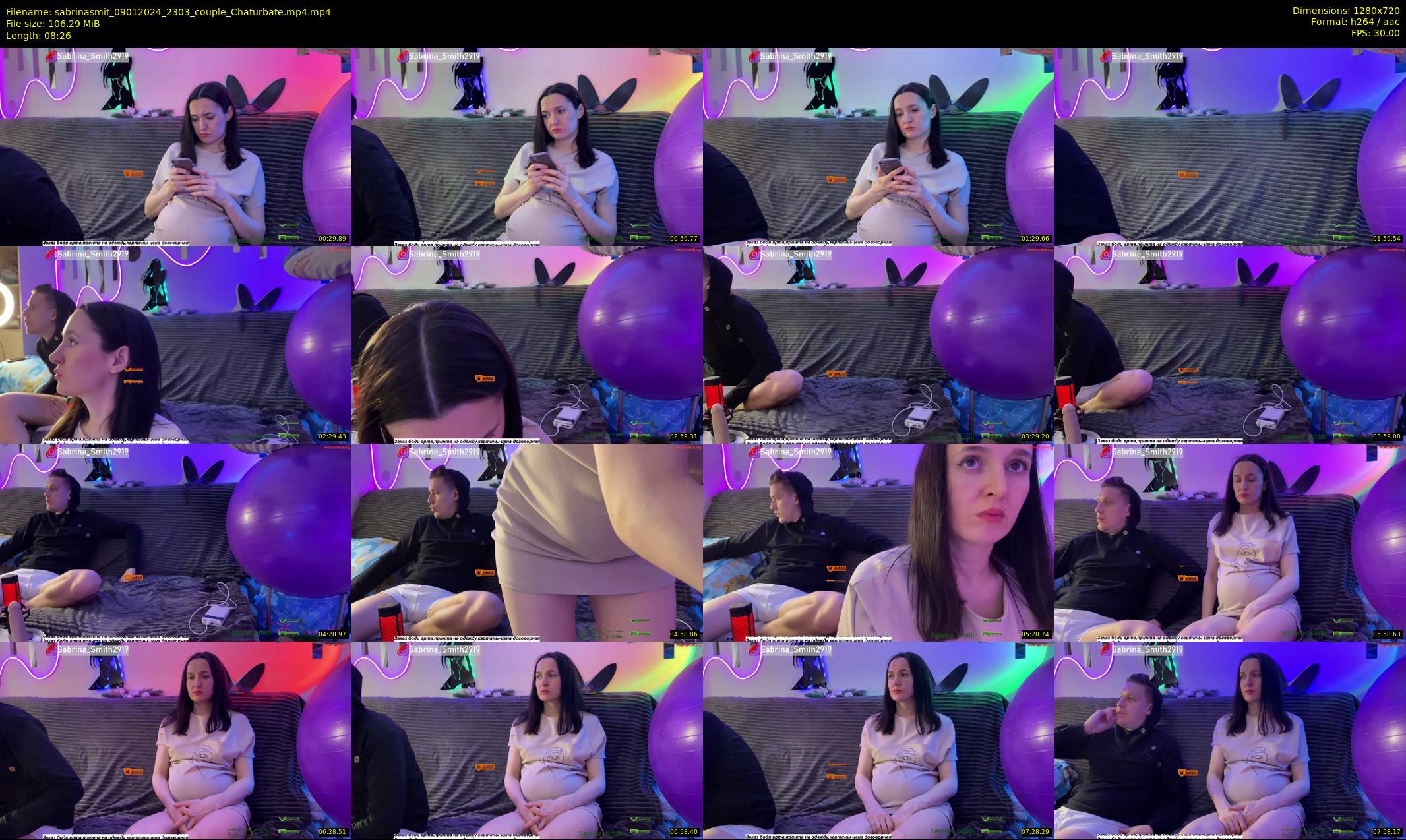 sabrinasmit — 9 minute Chaturbate couple cam show recording, 720p, Jan 9, 2024