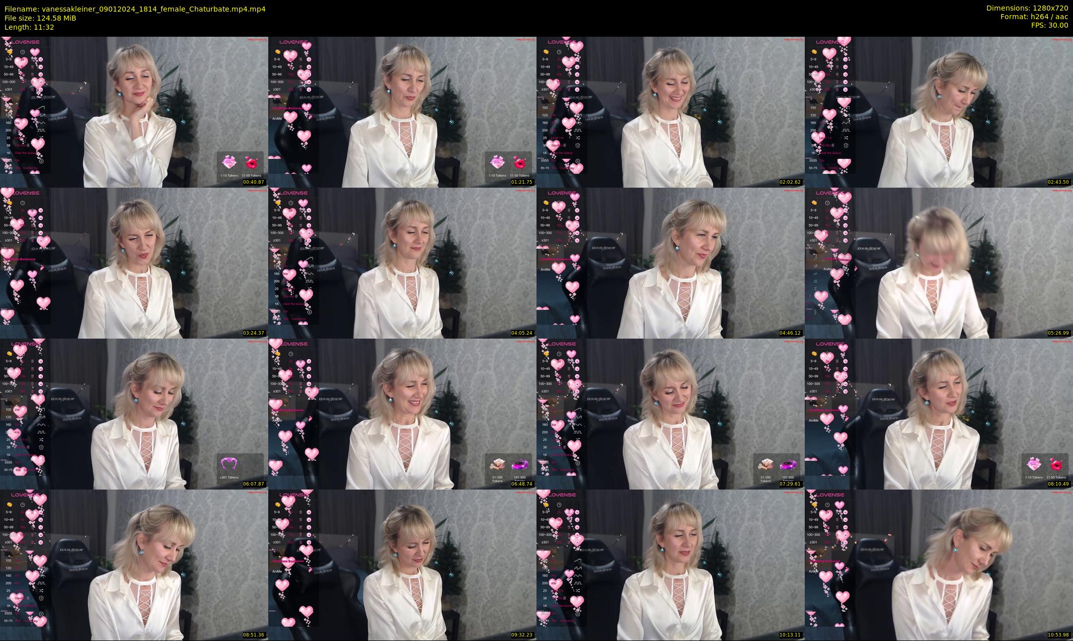 vanessakleiner — 12 minute Chaturbate female cam show recording, 720p, Jan 9, 2024