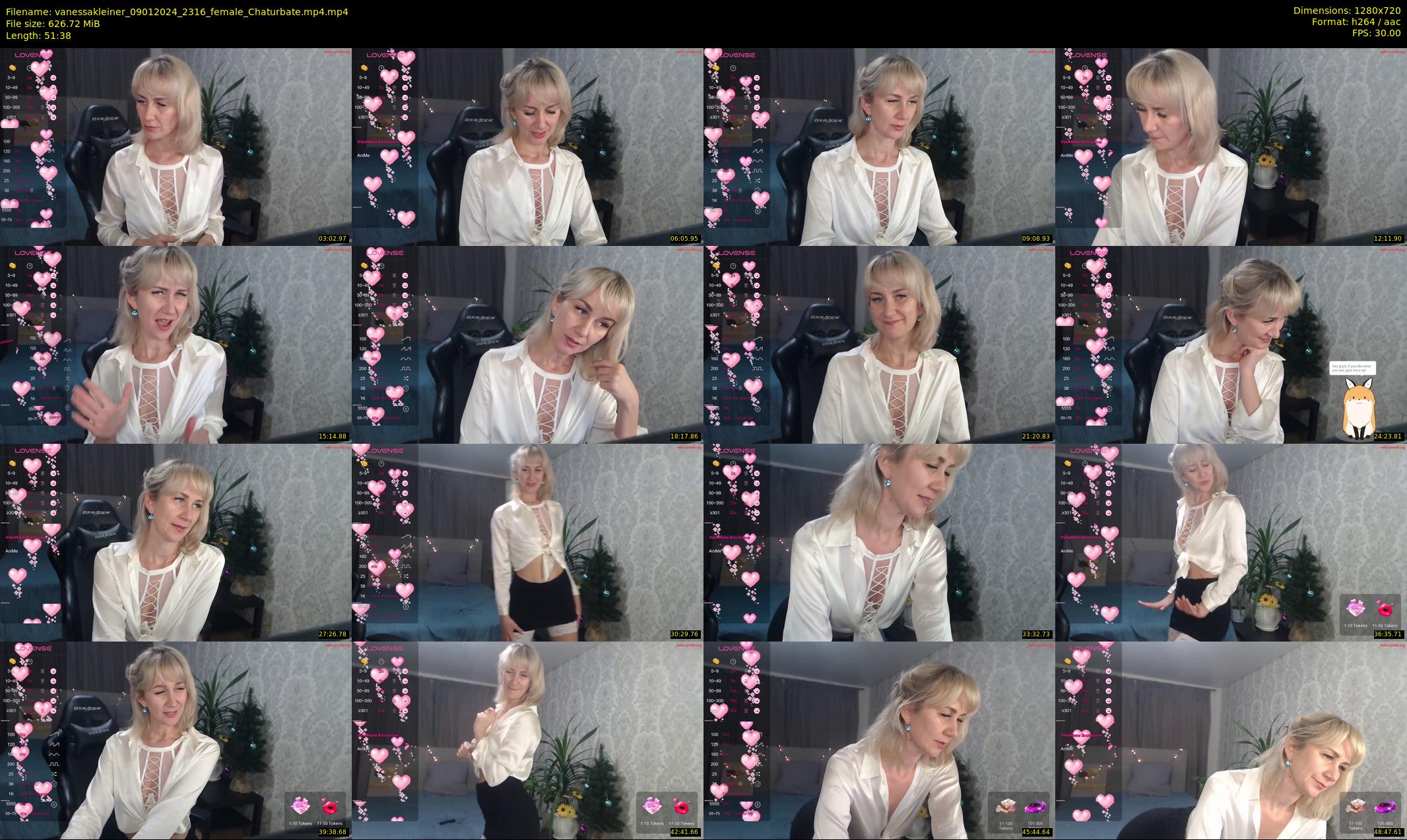 vanessakleiner — 52 minute Chaturbate female cam show recording, 720p, Jan 9, 2024