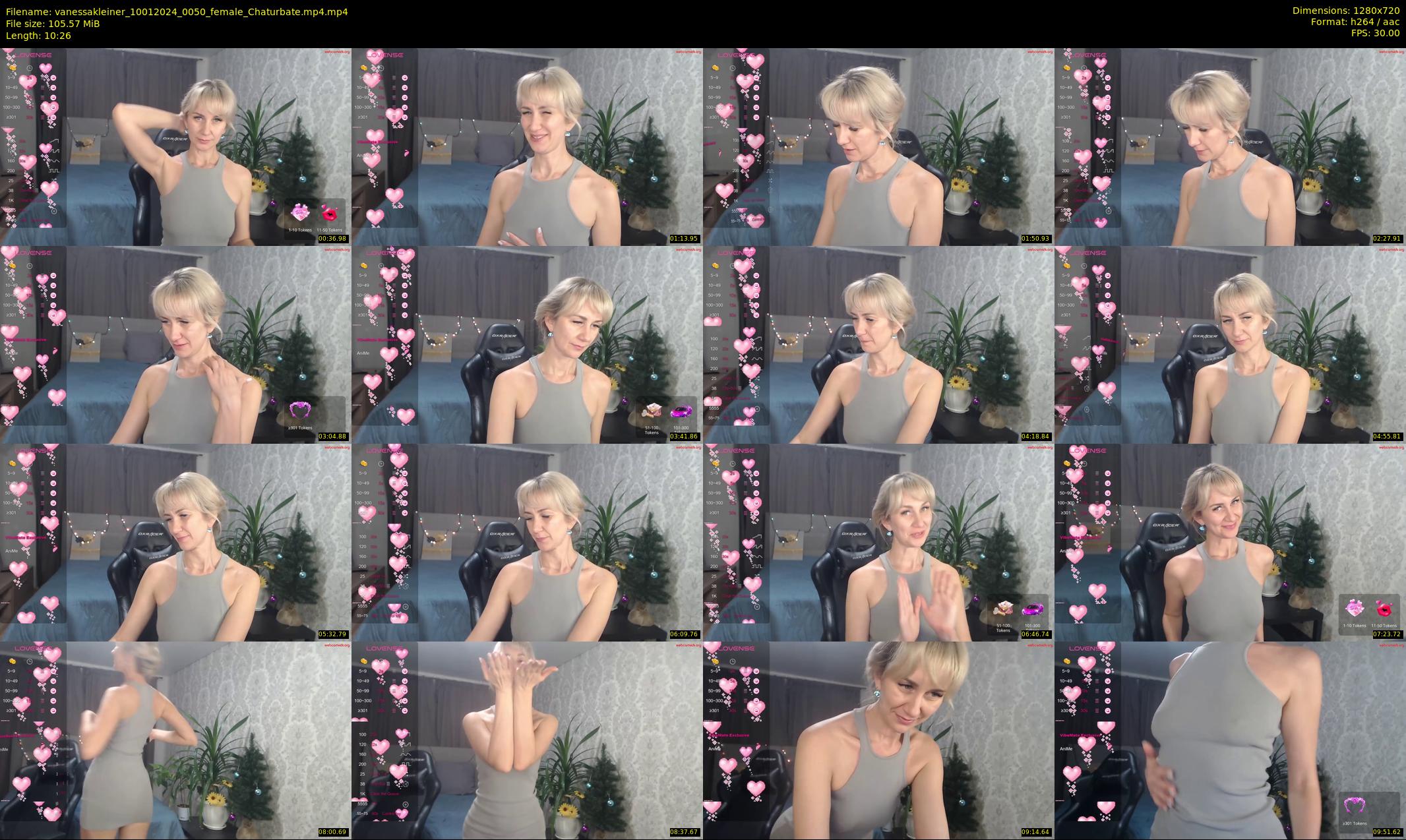 vanessakleiner — 11 minute Chaturbate female cam show recording, 720p, Jan 10, 2024