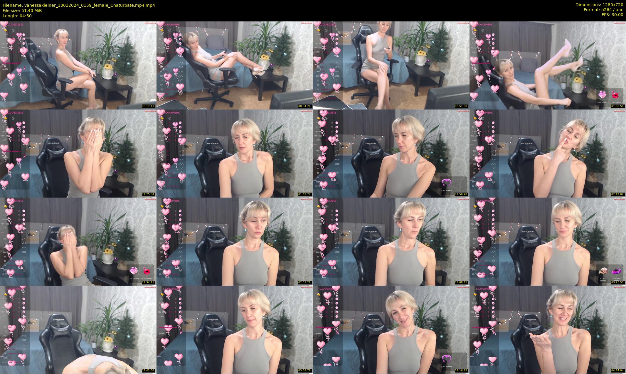 vanessakleiner — 5 minute Chaturbate female cam show recording, 720p, Jan 10, 2024