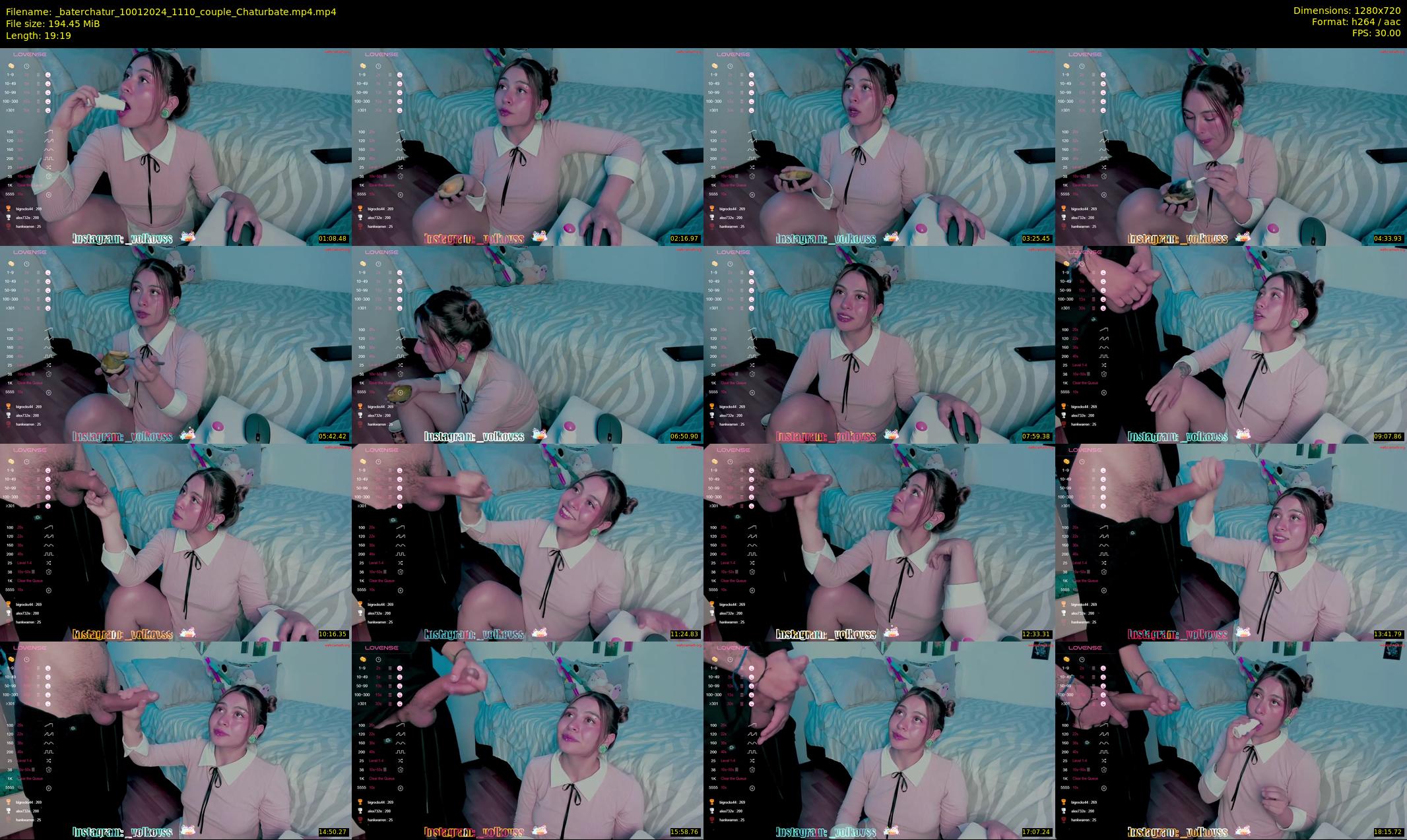 _baterchatur — 20 minute Chaturbate couple cam show recording, 720p, Jan 10, 2024