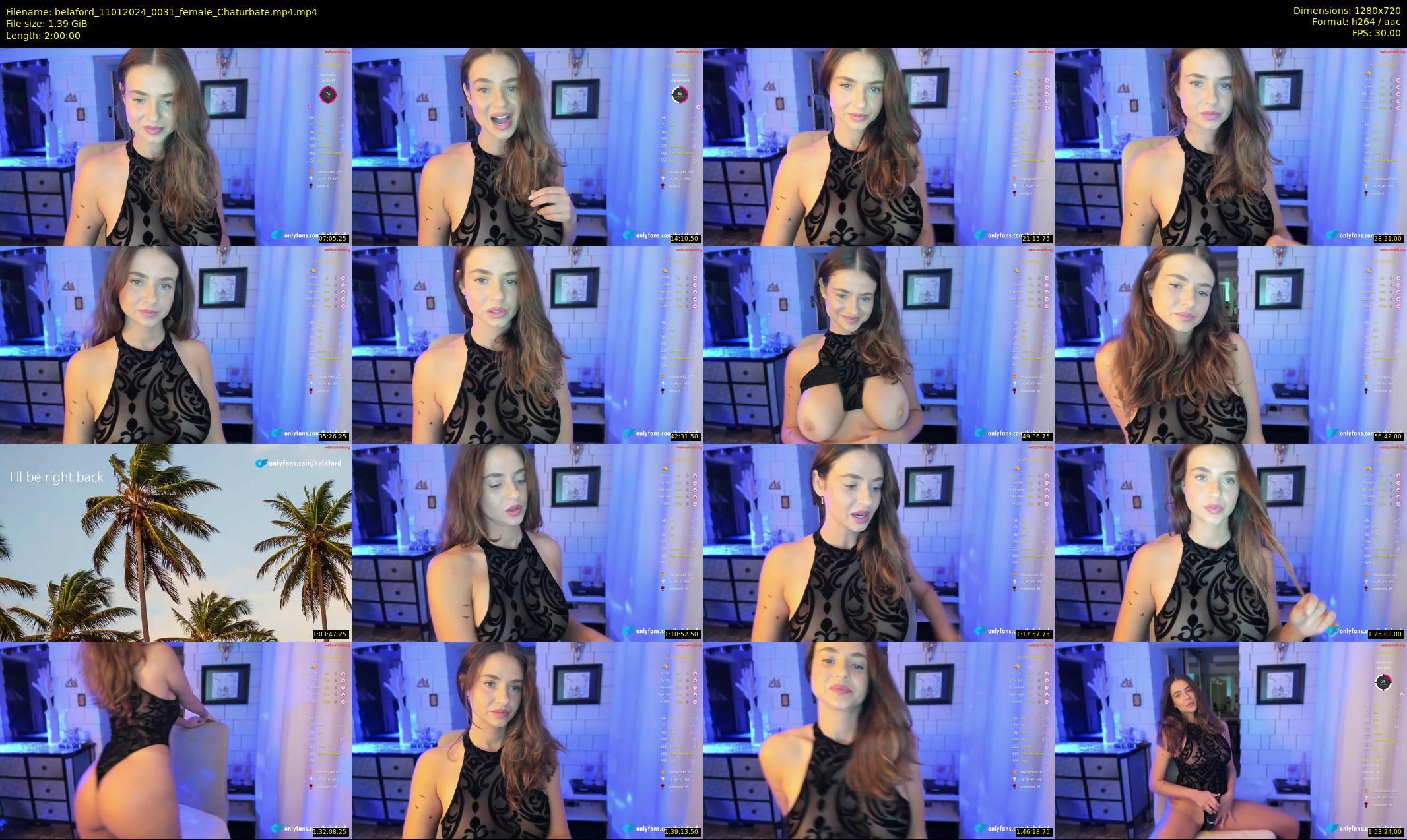 belaford — 120 minute Chaturbate female cam show recording, 720p, Jan 11, 2024