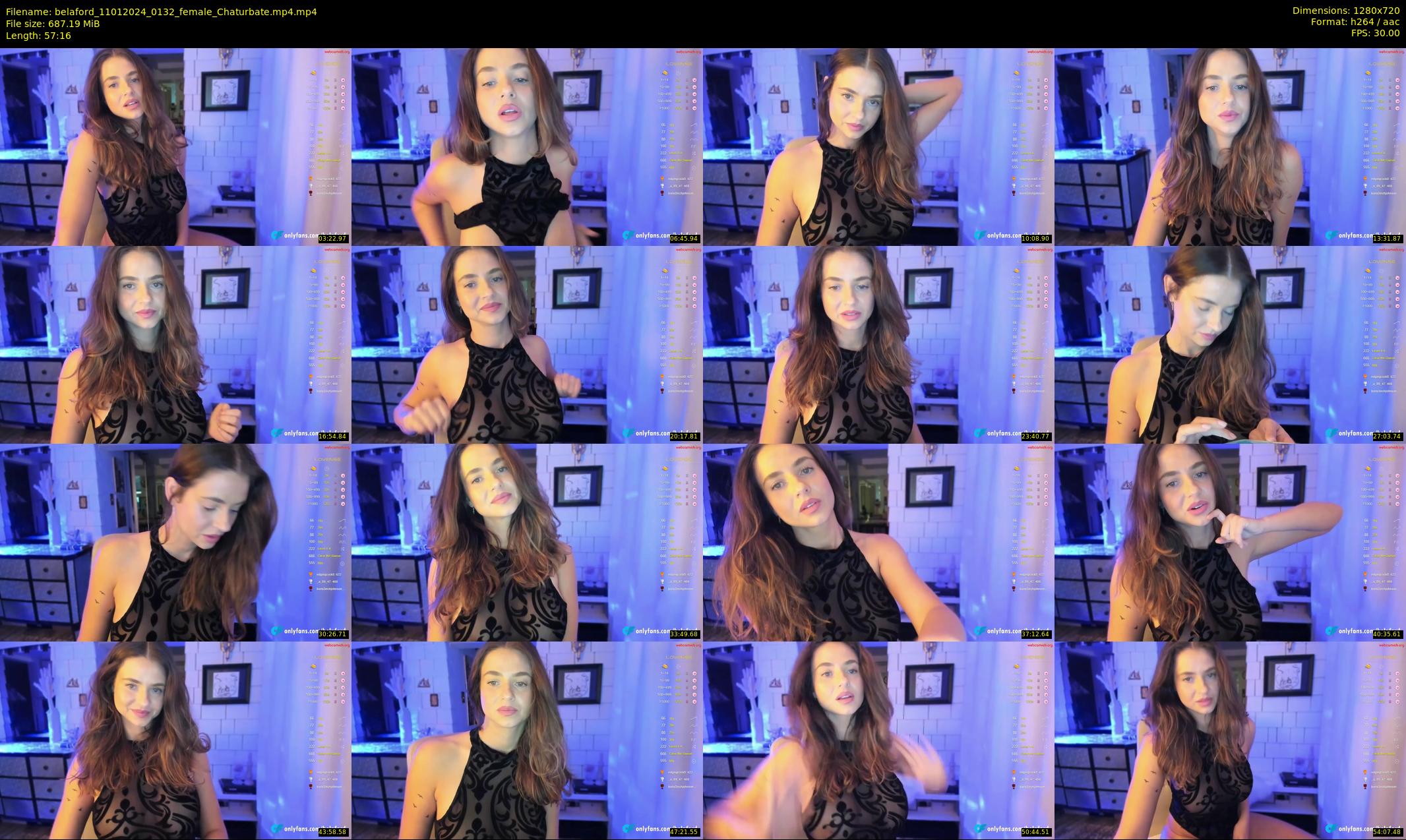 belaford — 58 minute Chaturbate female cam show recording, 720p, Jan 11, 2024