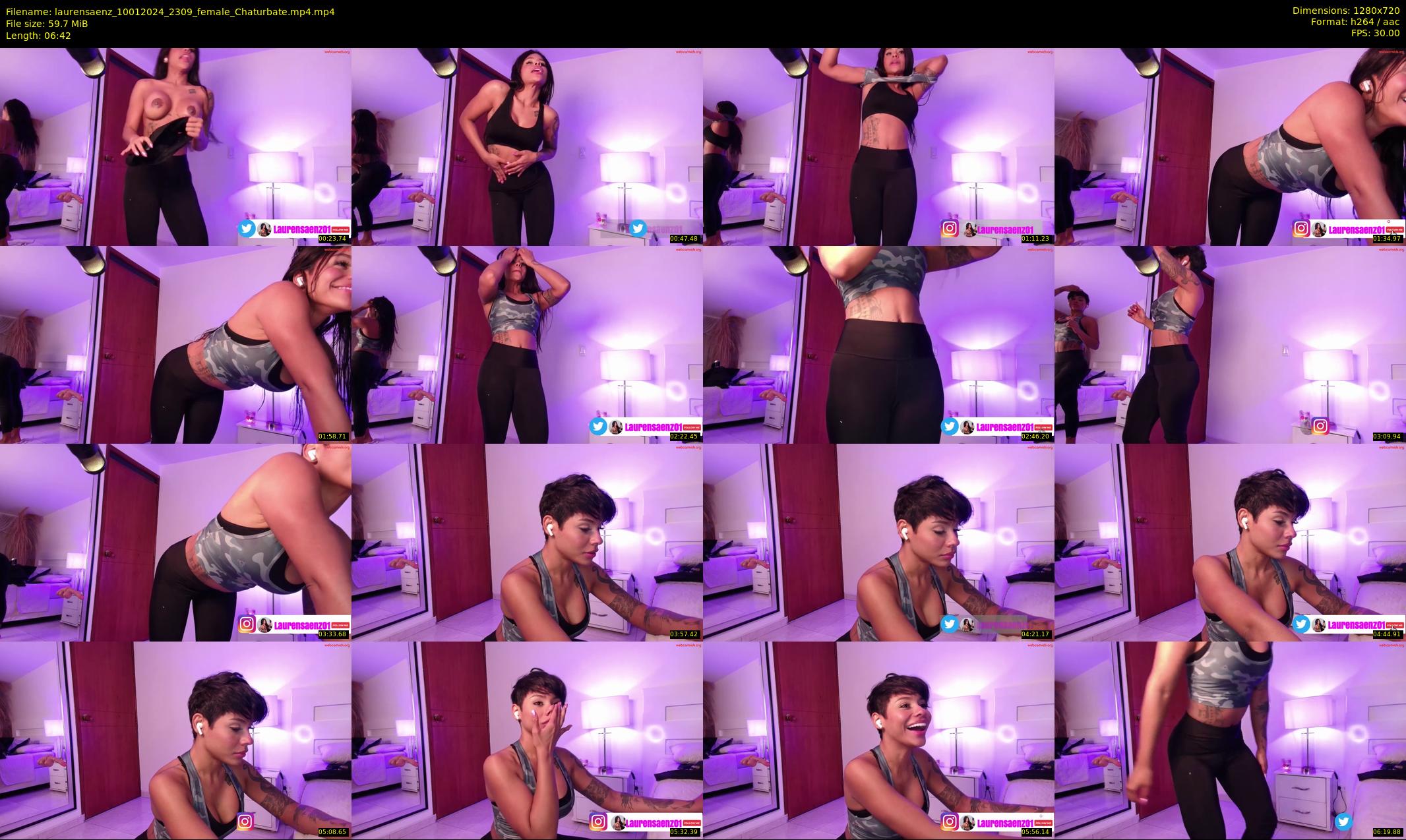 laurensaenz — 7 minute Chaturbate female cam show recording, 720p, Jan 10, 2024