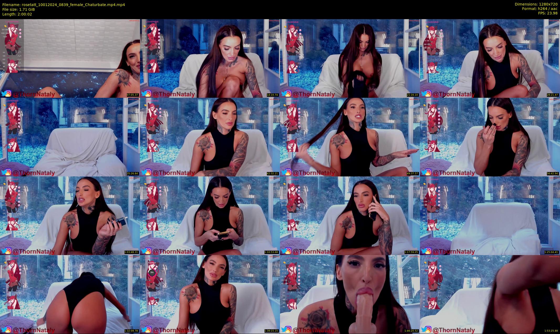rosetatt — 121 minute Chaturbate female cam show recording, 720p, Jan 10, 2024