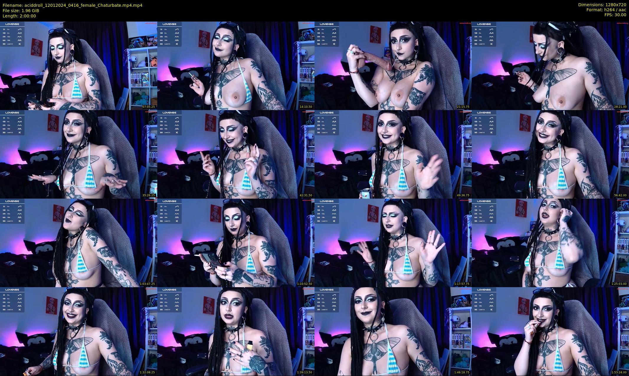 aciddroll — 120 minute Chaturbate female cam show recording, 720p, Jan 12, 2024