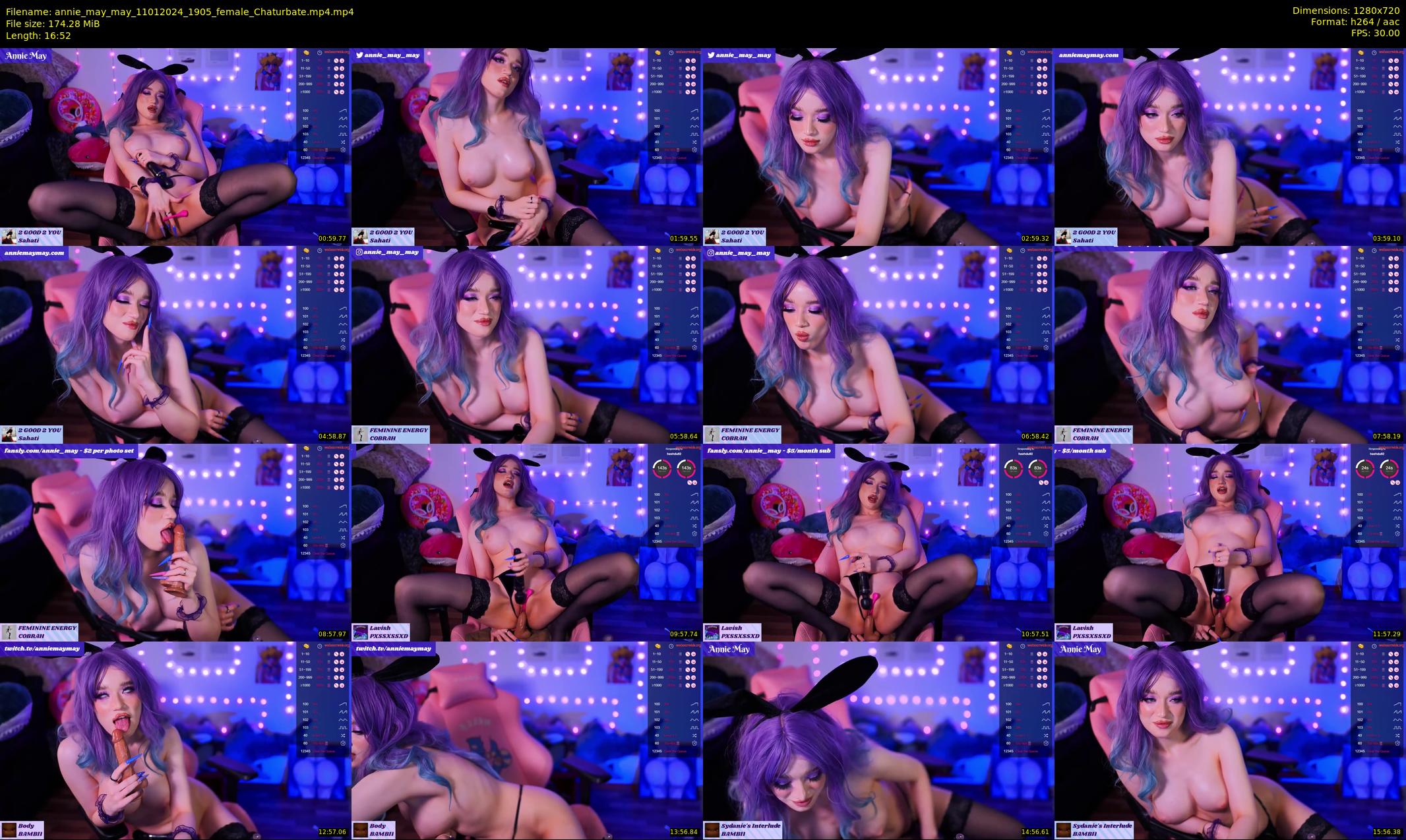 annie_may_may — 17 minute Chaturbate female cam show recording, 720p, Jan 11, 2024