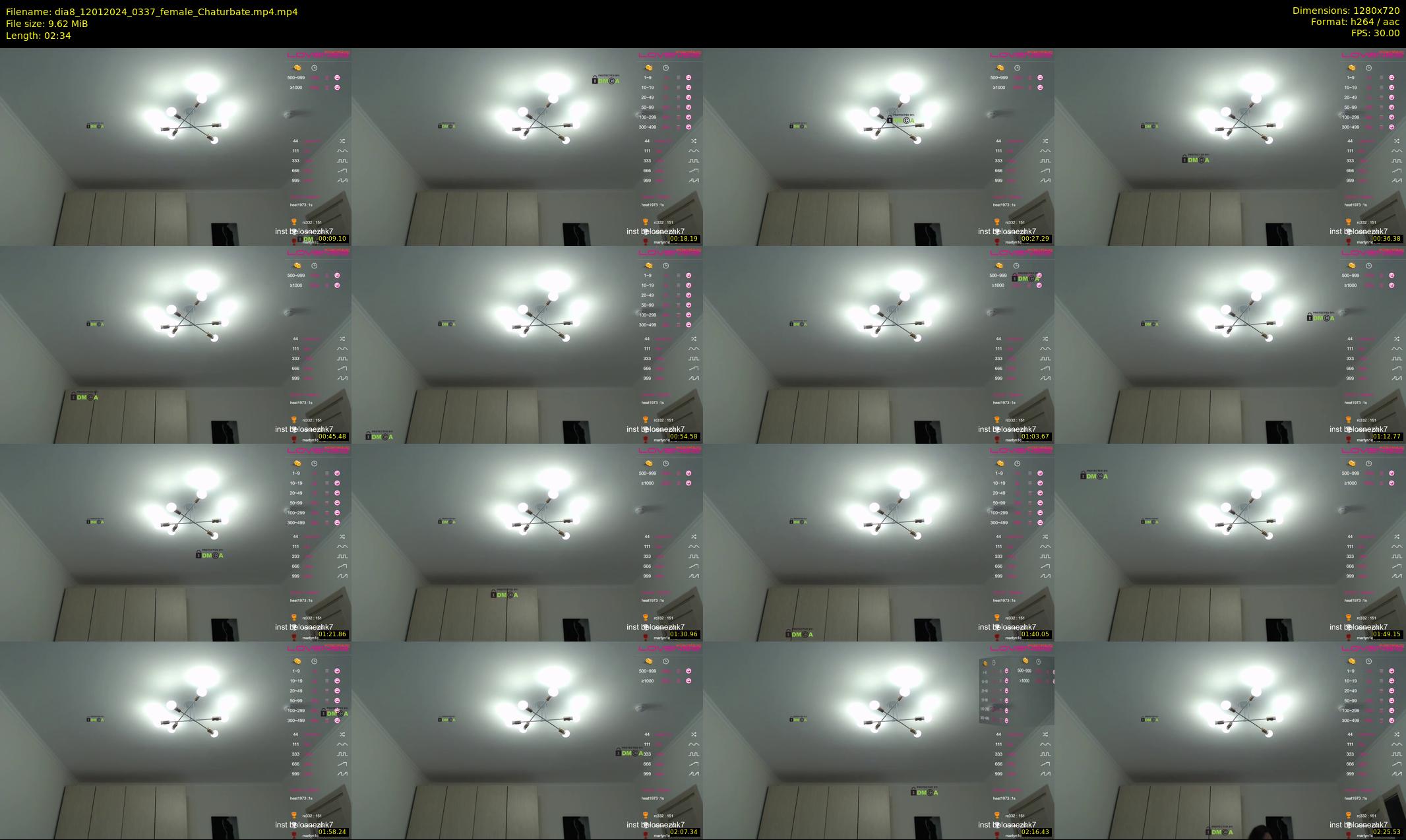 dia8 — 3 minute Chaturbate female cam show recording, 720p, Jan 12, 2024