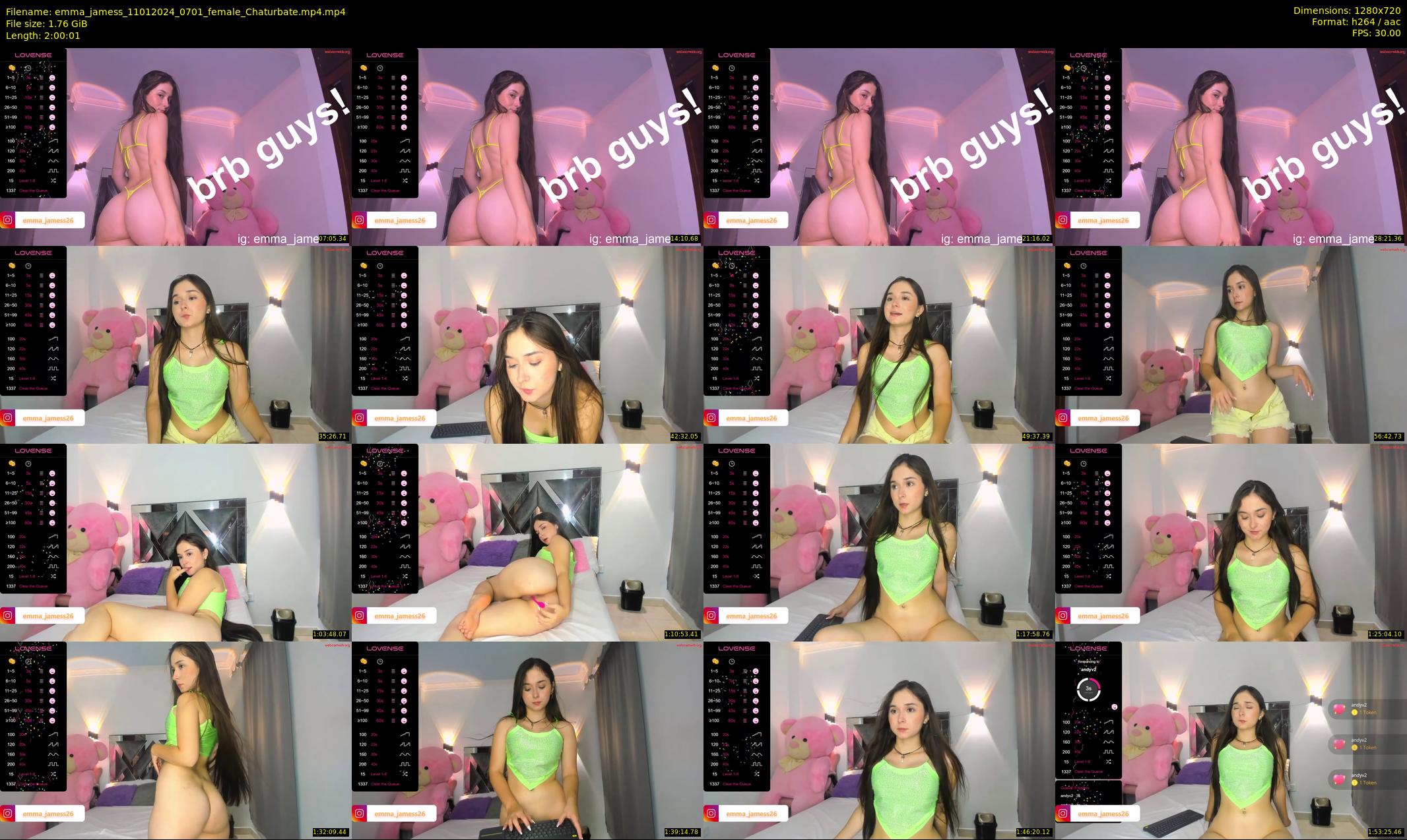 emma_jamess — 121 minute Chaturbate female cam show recording, 720p, Jan 11, 2024