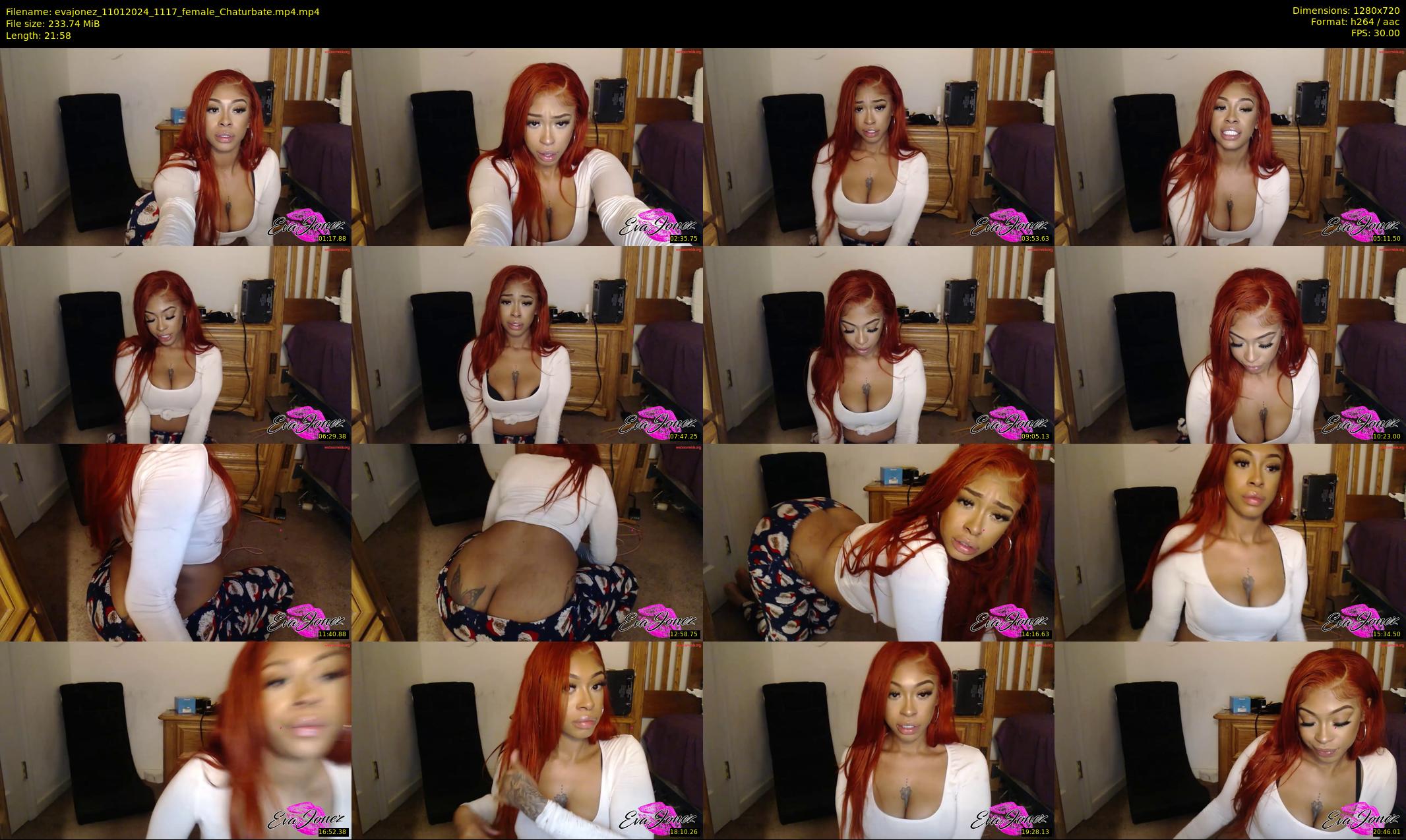 evajonez — 22 minute Chaturbate female cam show recording, 720p, Jan 11, 2024