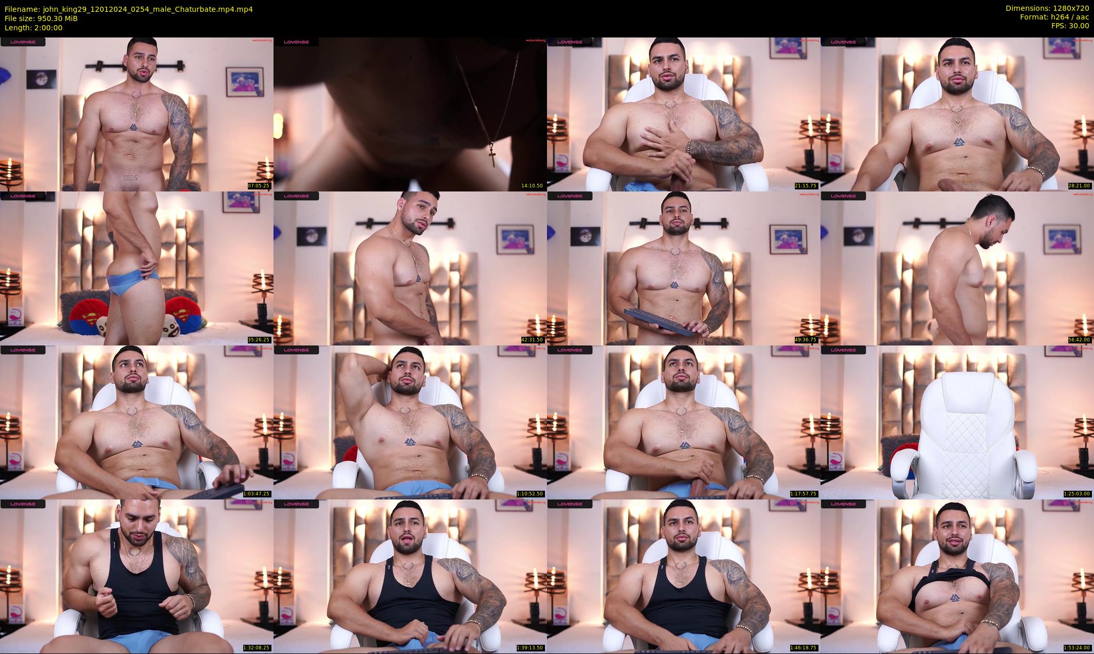 john_king29 — 120 minute Chaturbate male cam show recording, 720p, Jan 12, 2024