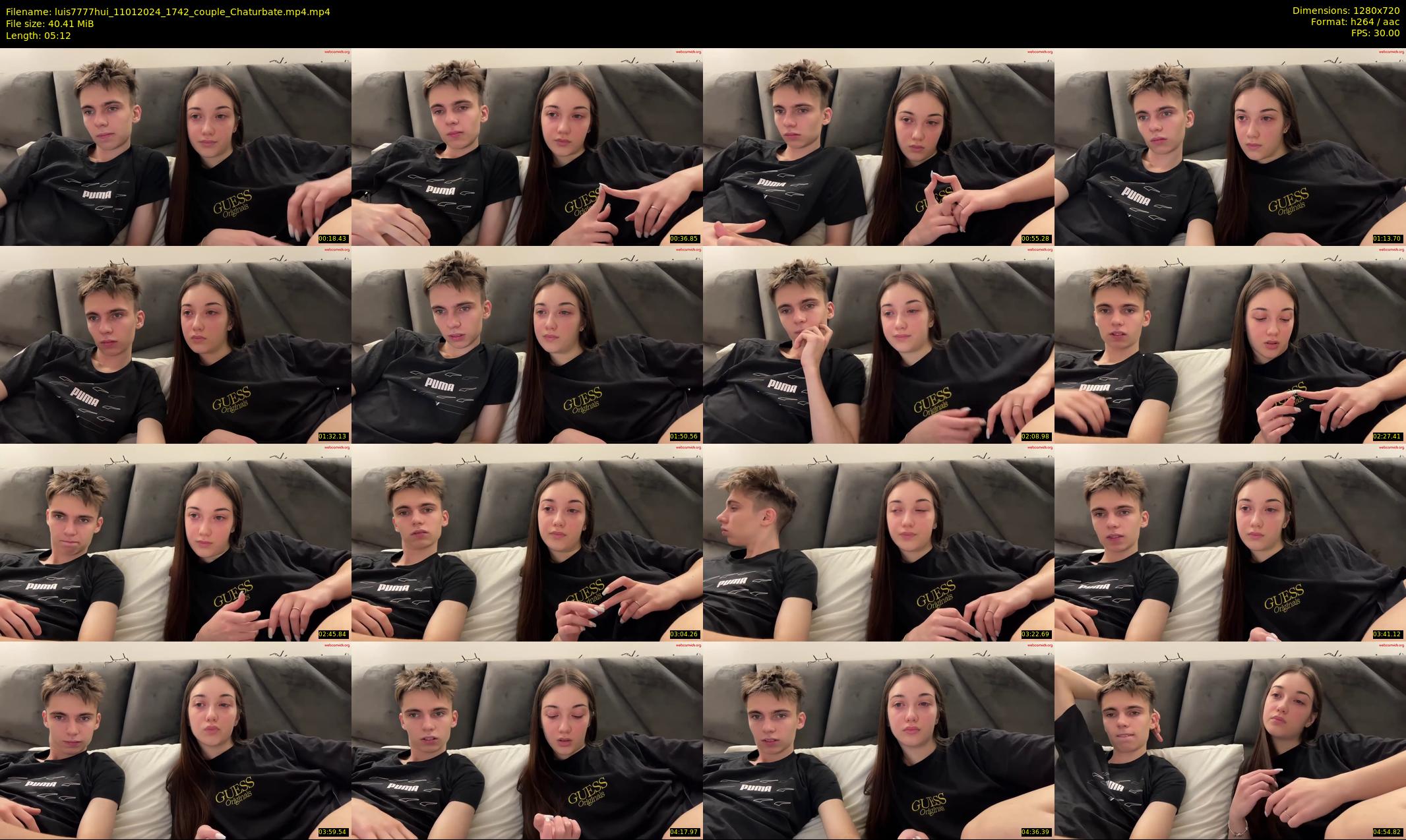 luis7777hui — 6 minute Chaturbate couple cam show recording, 720p, Jan 11, 2024