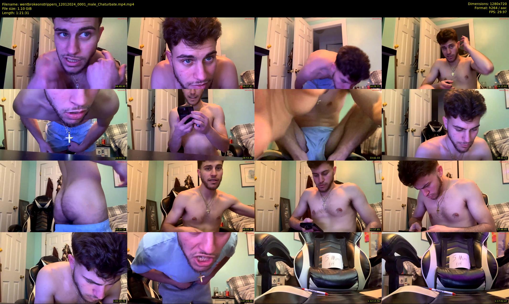 wentbrokeonstrippers — 82 minute Chaturbate male cam show recording, 720p, Jan 12, 2024