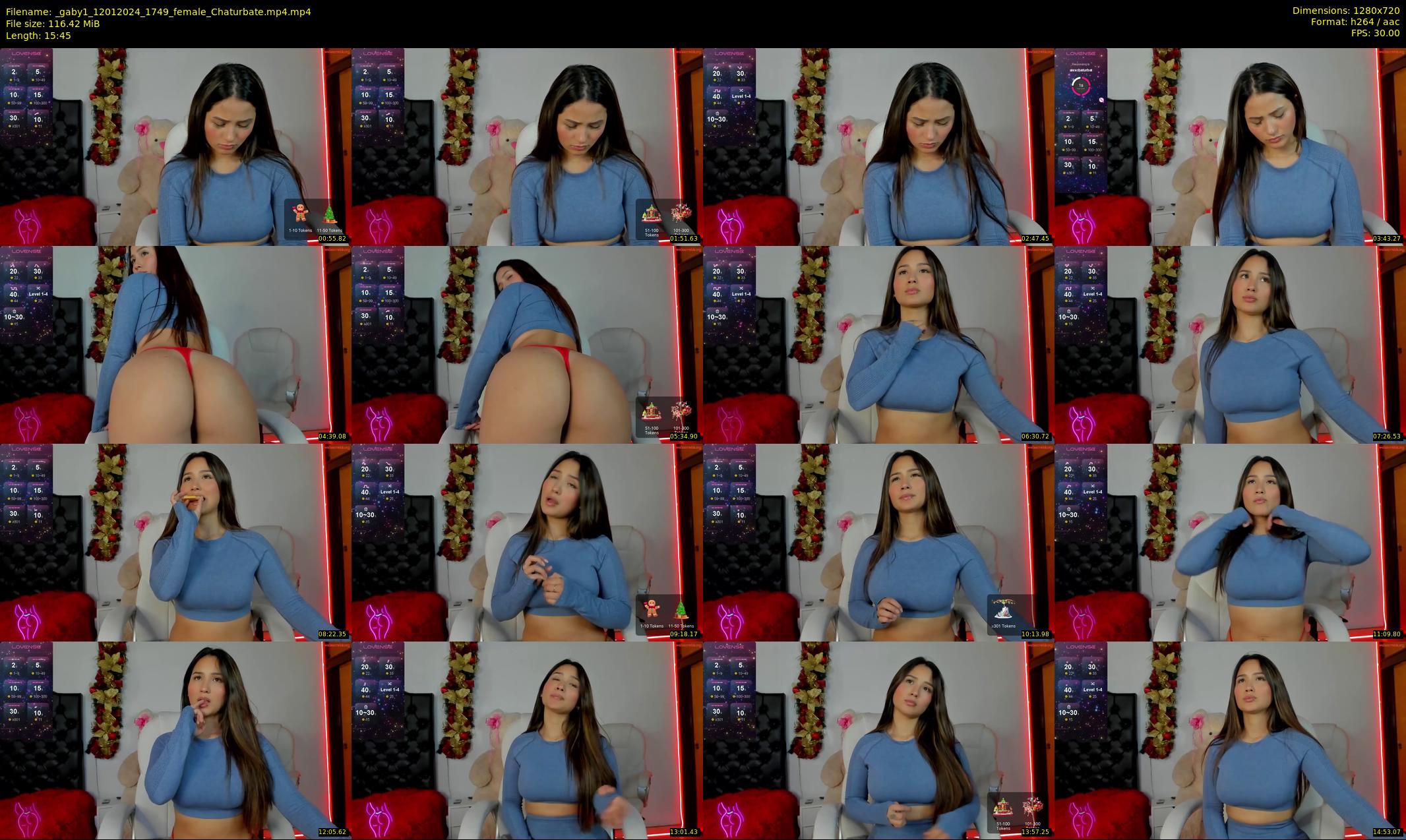 _gaby1 — 16 minute Chaturbate female cam show recording, 720p, Jan 12, 2024