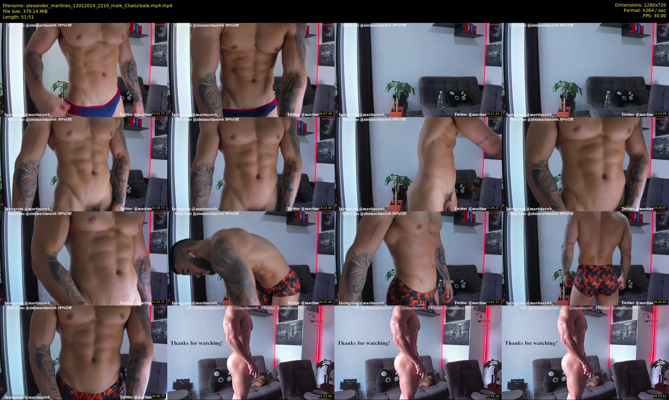 alexander_martines — 52 minute Chaturbate male cam show recording, 720p, Jan 12, 2024