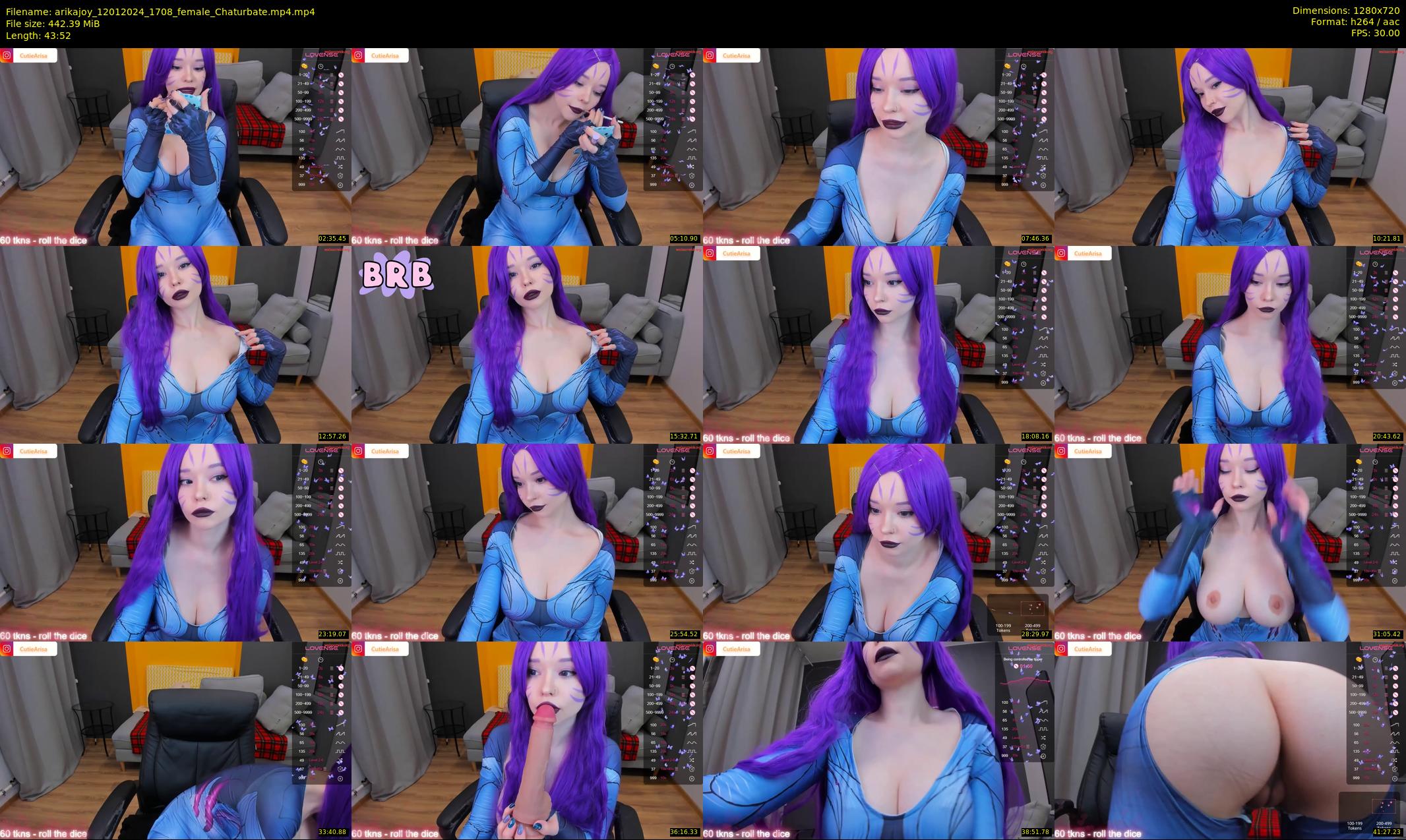 arikajoy — 44 minute Chaturbate female cam show recording, 720p, Jan 12, 2024