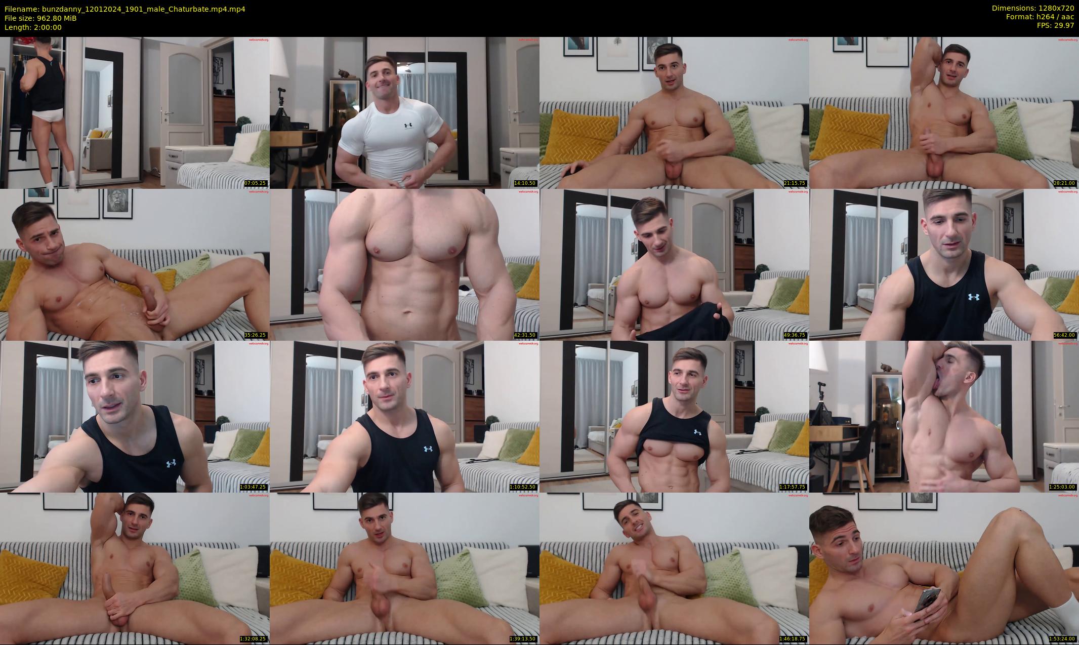 bunzdanny — 120 minute Chaturbate male cam show recording, 720p, Jan 12, 2024