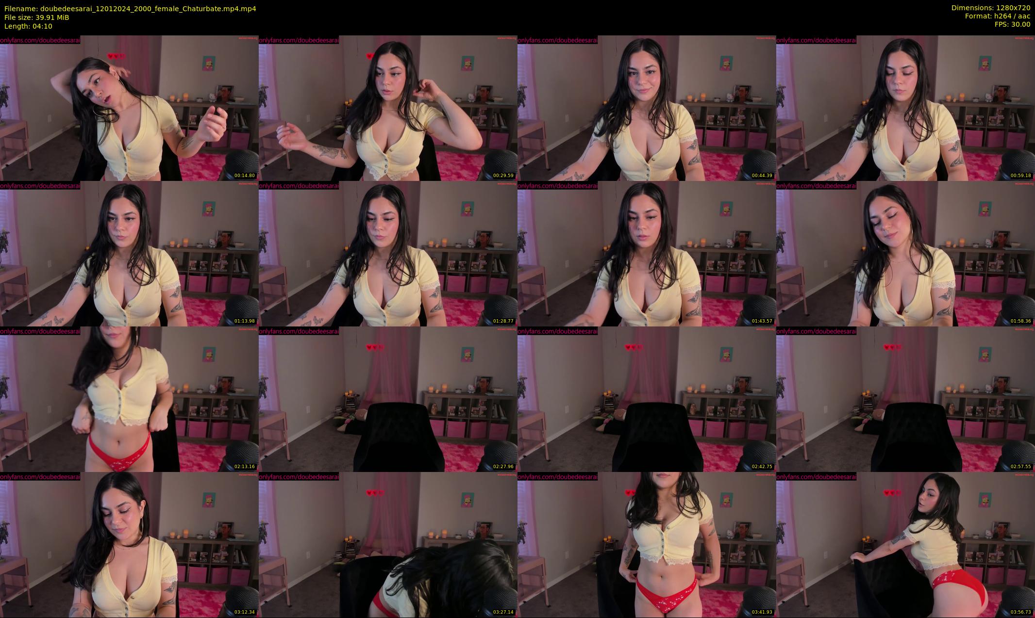 doubedeesarai — 5 minute Chaturbate female cam show recording, 720p, Jan 12, 2024