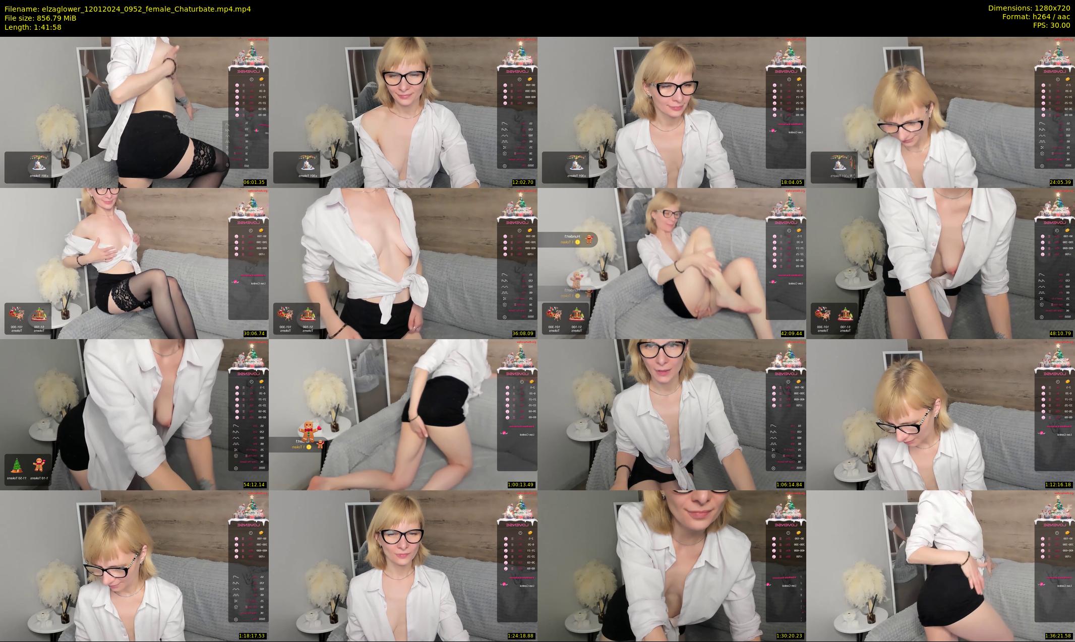 elzaglower — 102 minute Chaturbate female cam show recording, 720p, Jan 12, 2024