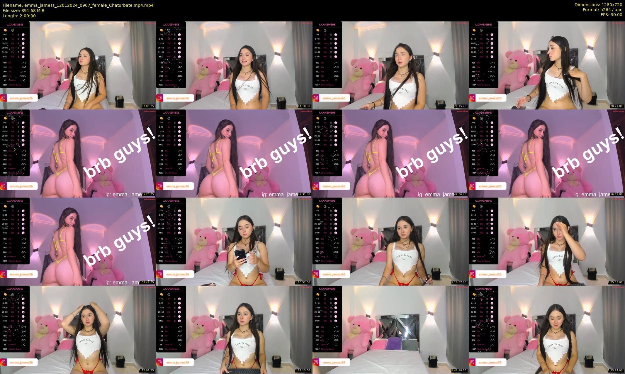 emma_jamess — 120 minute Chaturbate female cam show recording, 720p, Jan 12, 2024