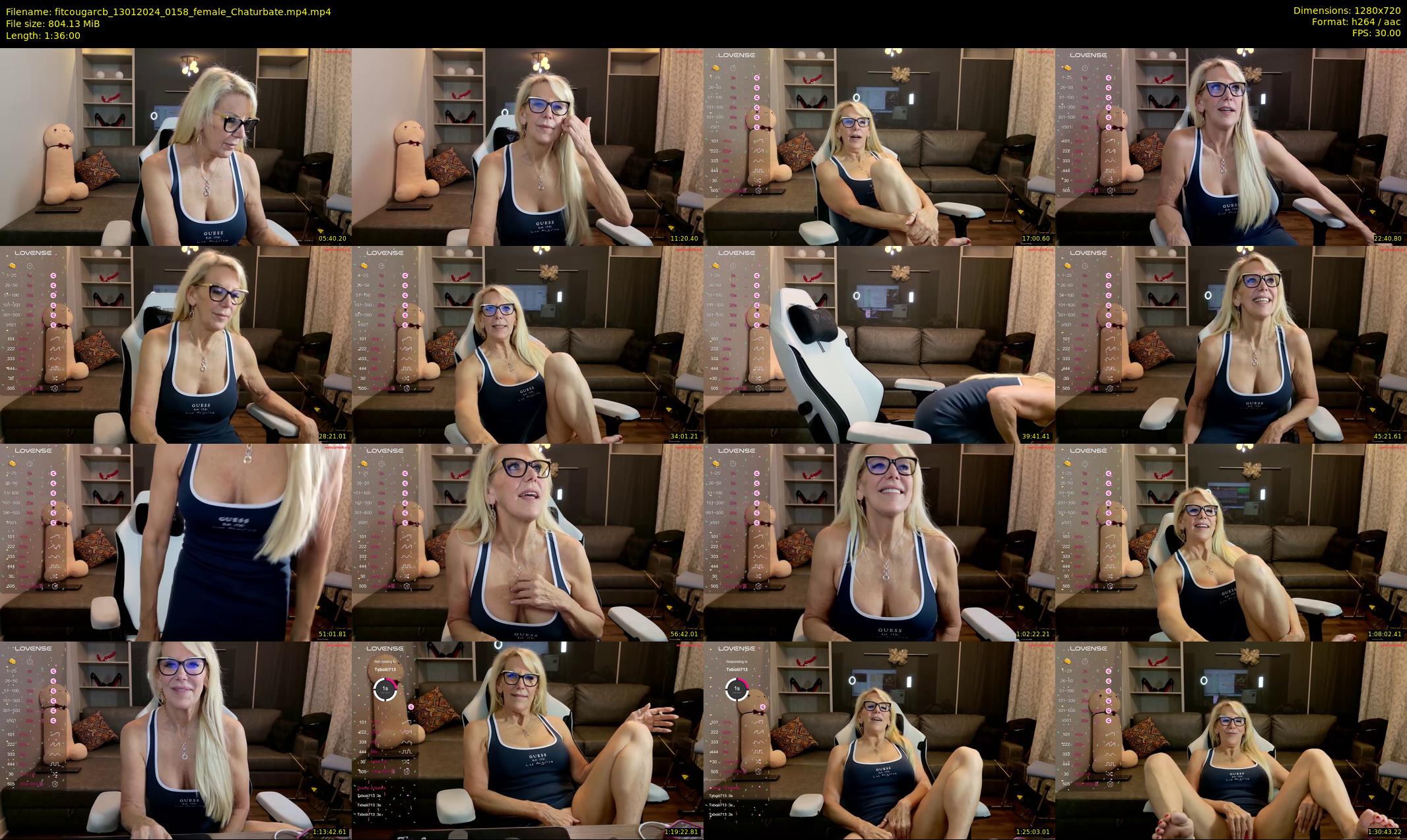fitcougarcb — 96 minute Chaturbate female cam show recording, 720p, Jan 13, 2024