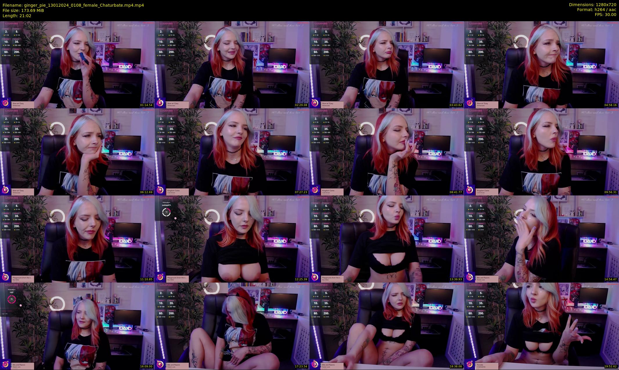 ginger_pie — 22 minute Chaturbate female cam show recording, 720p, Jan 13, 2024