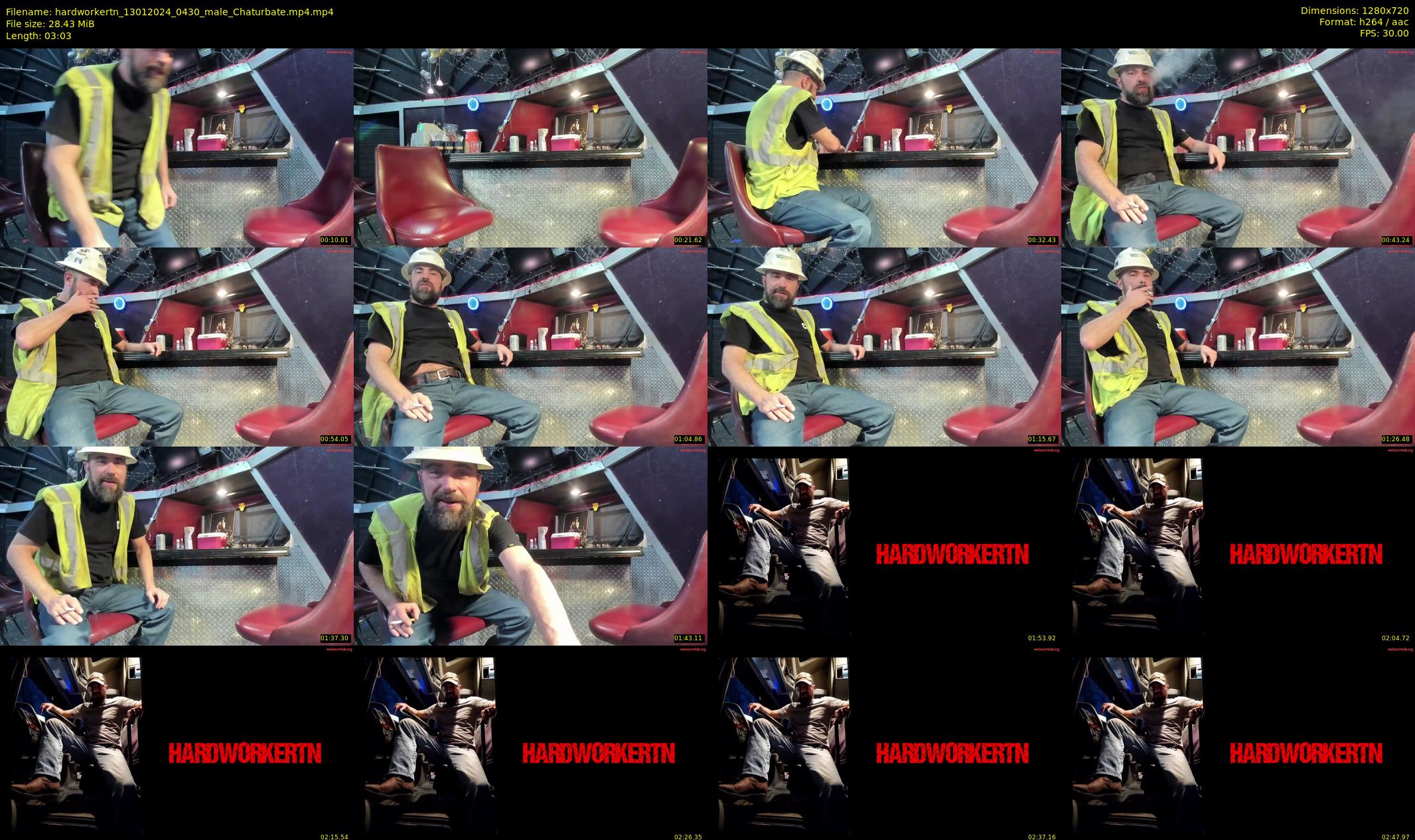 hardworkertn — 4 minute Chaturbate male cam show recording, 720p, Jan 13, 2024