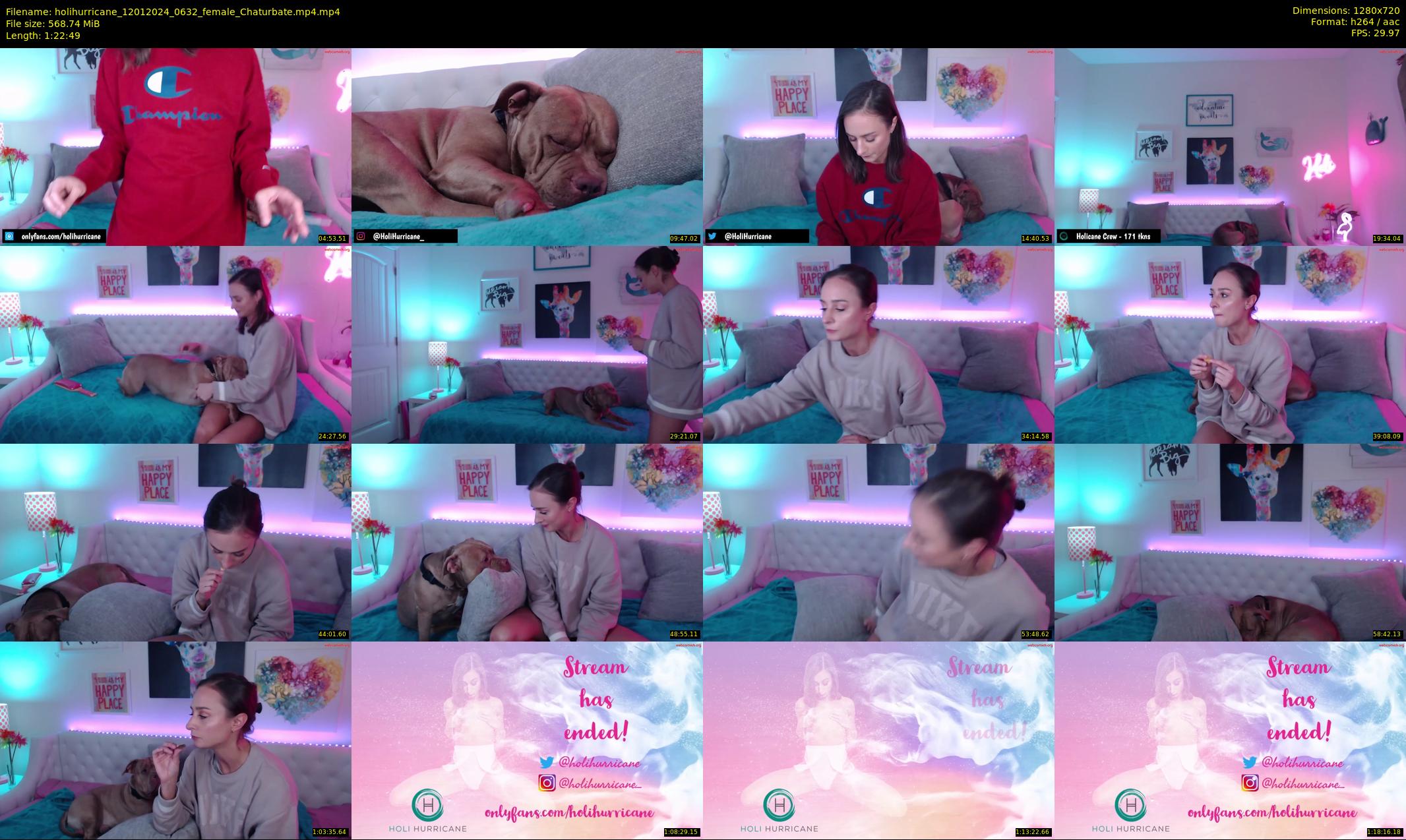 holihurricane — 83 minute Chaturbate female cam show recording, 720p, Jan 12, 2024
