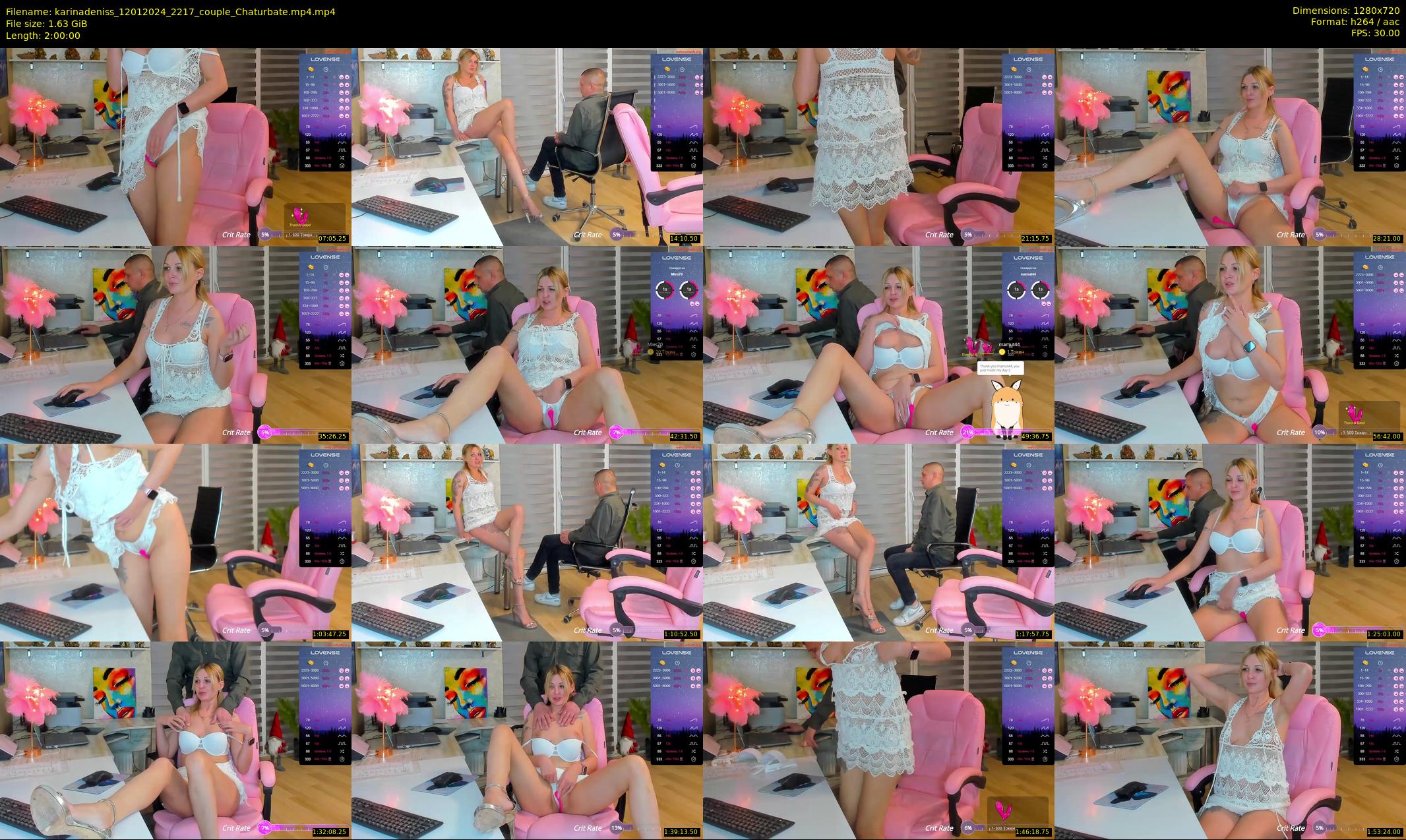 karinadeniss — 120 minute Chaturbate couple cam show recording, 720p, Jan 12, 2024