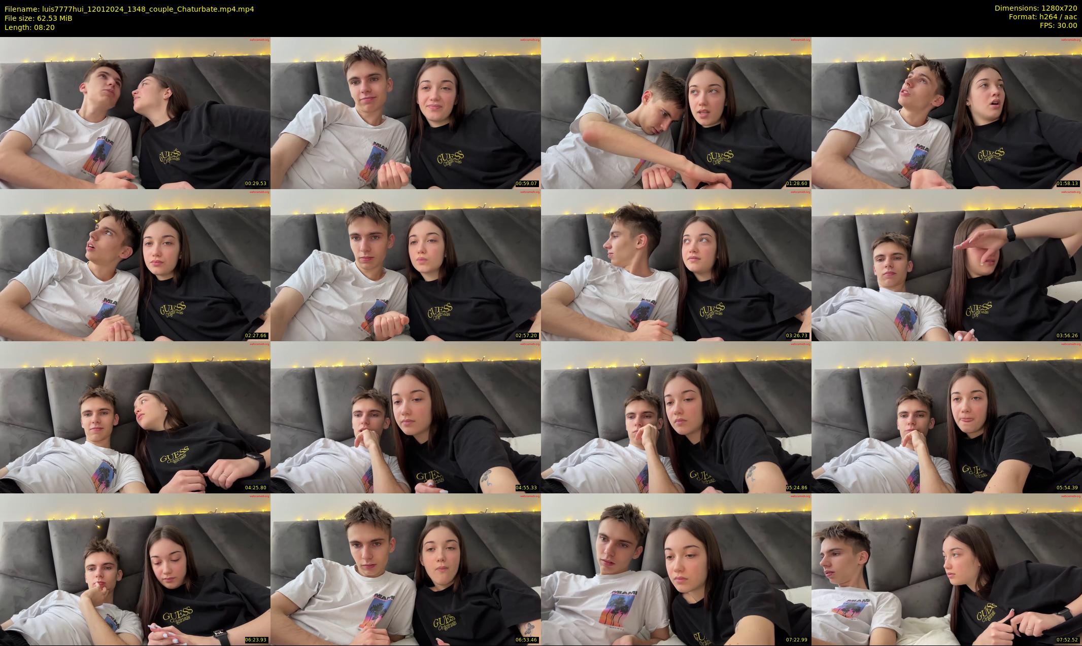 luis7777hui — 9 minute Chaturbate couple cam show recording, 720p, Jan 12, 2024