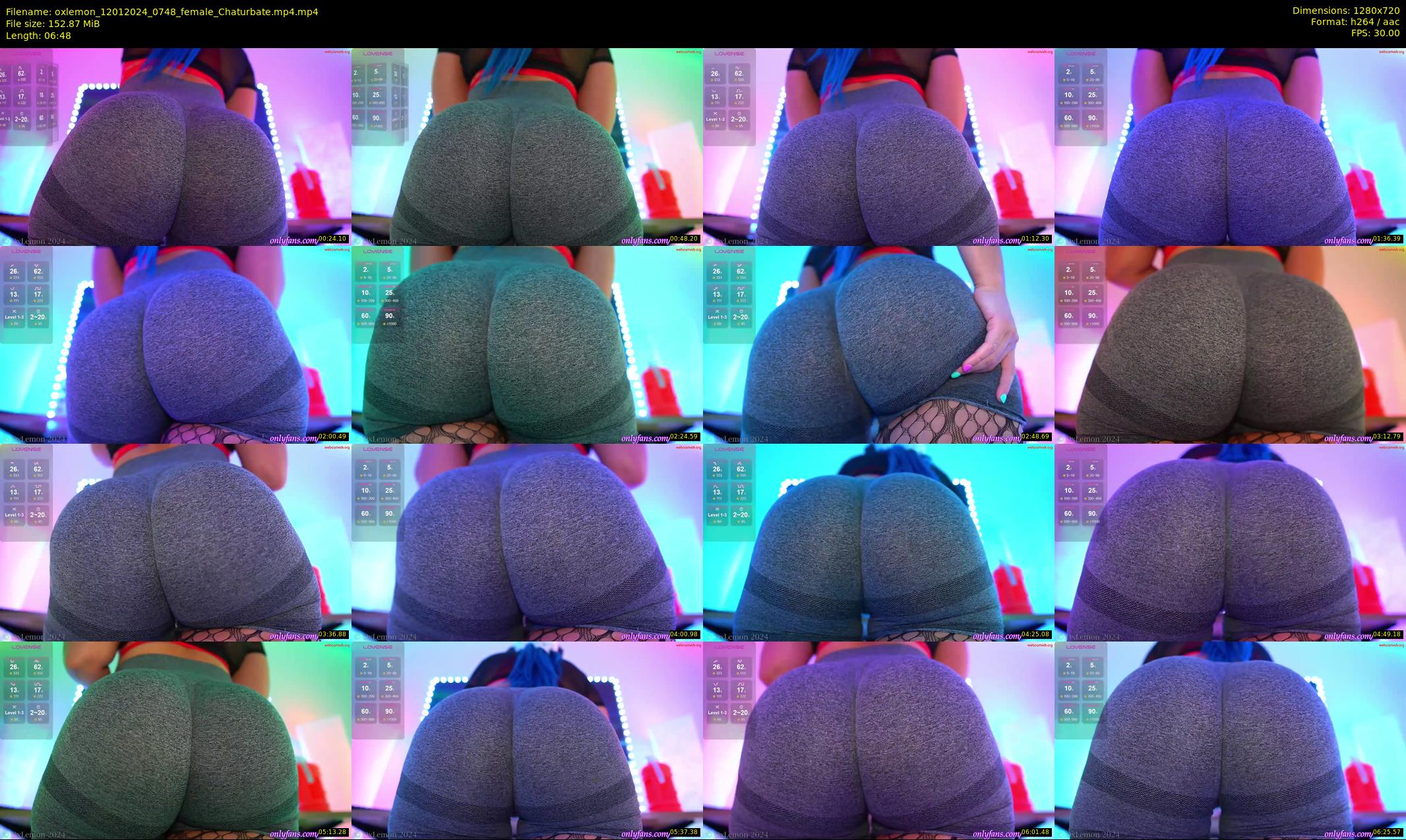 oxlemon — 7 minute Chaturbate female cam show recording, 720p, Jan 12, 2024