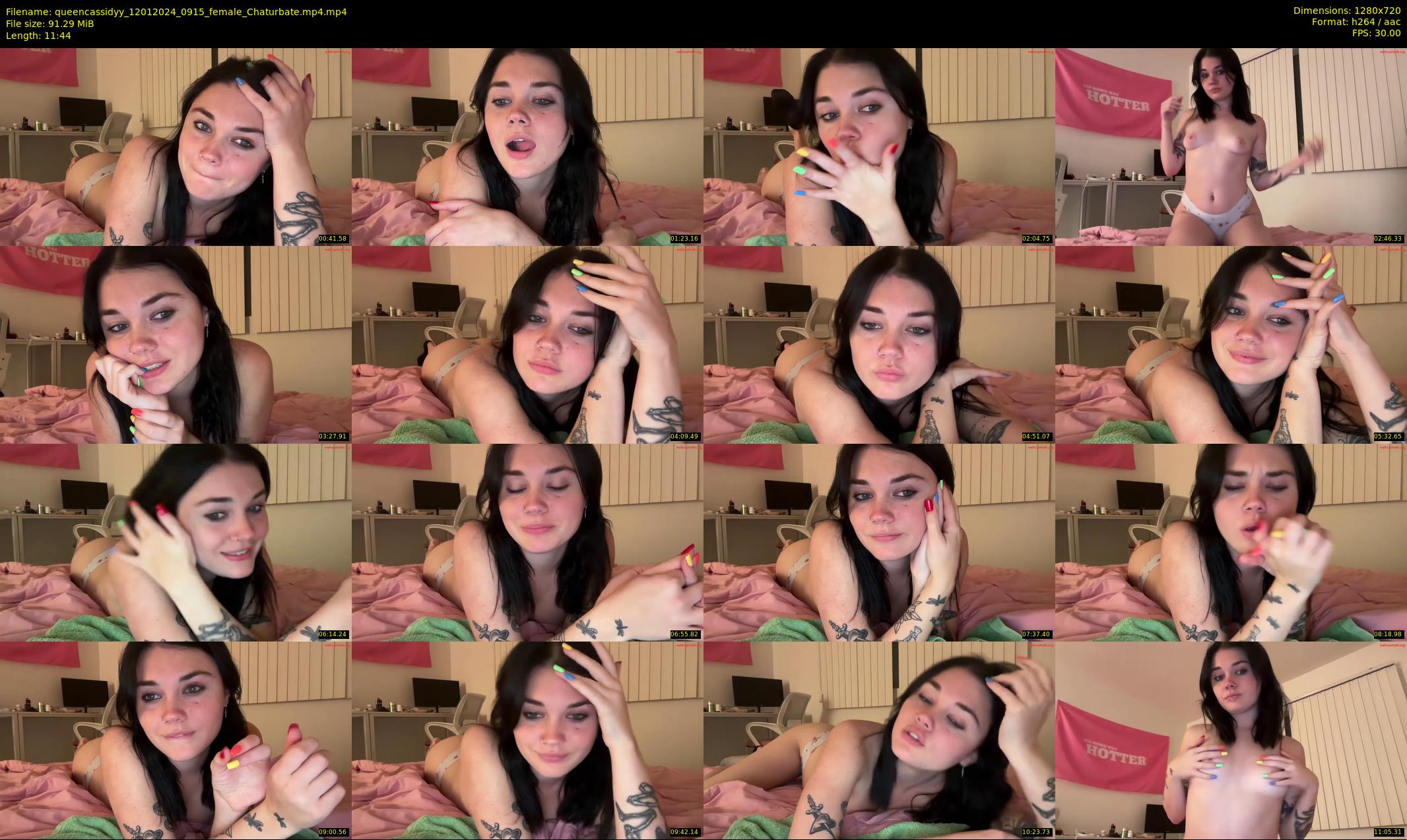 queencassidyy — 12 minute Chaturbate female cam show recording, 720p, Jan 12, 2024