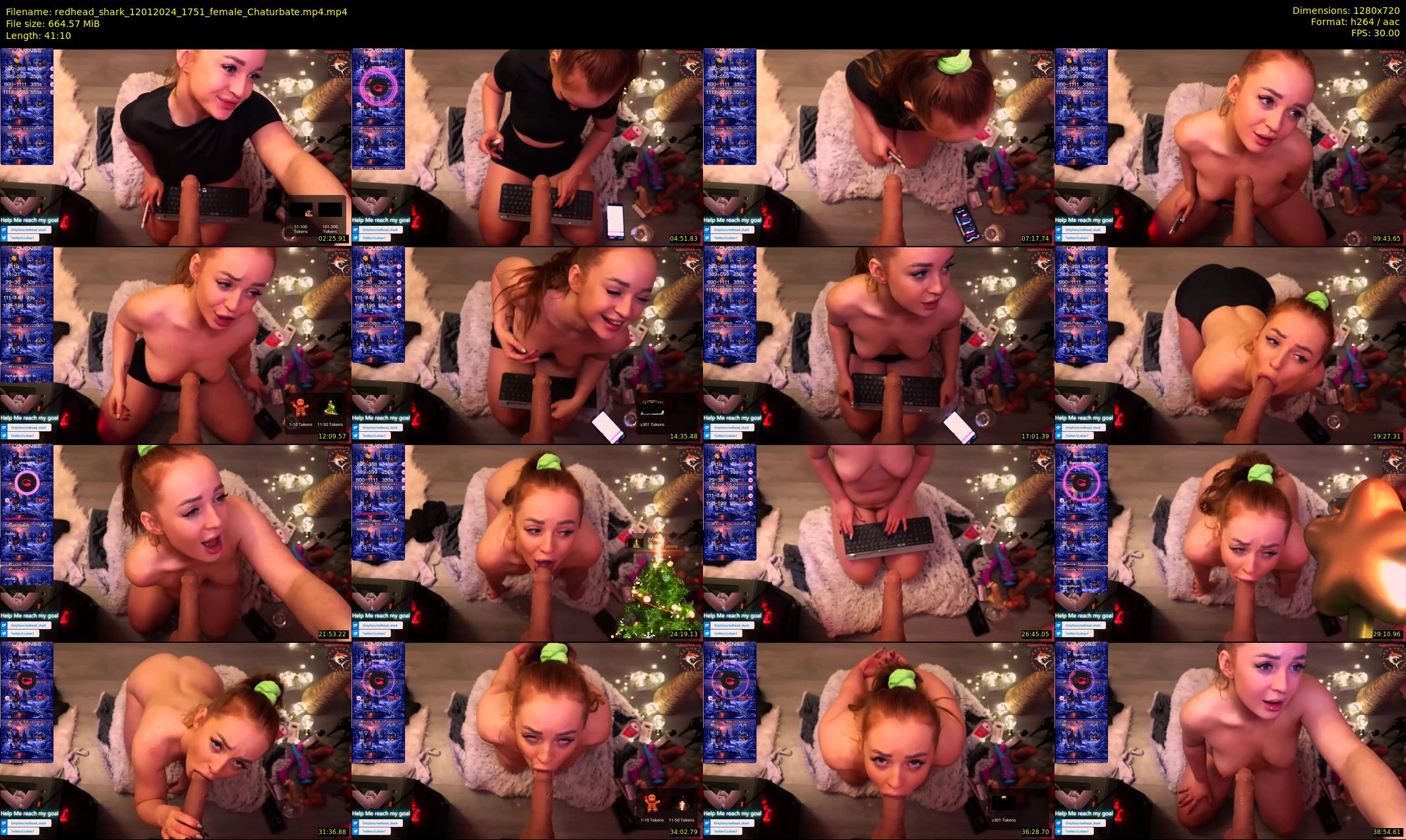 redhead_shark — 42 minute Chaturbate female cam show recording, 720p, Jan 12, 2024