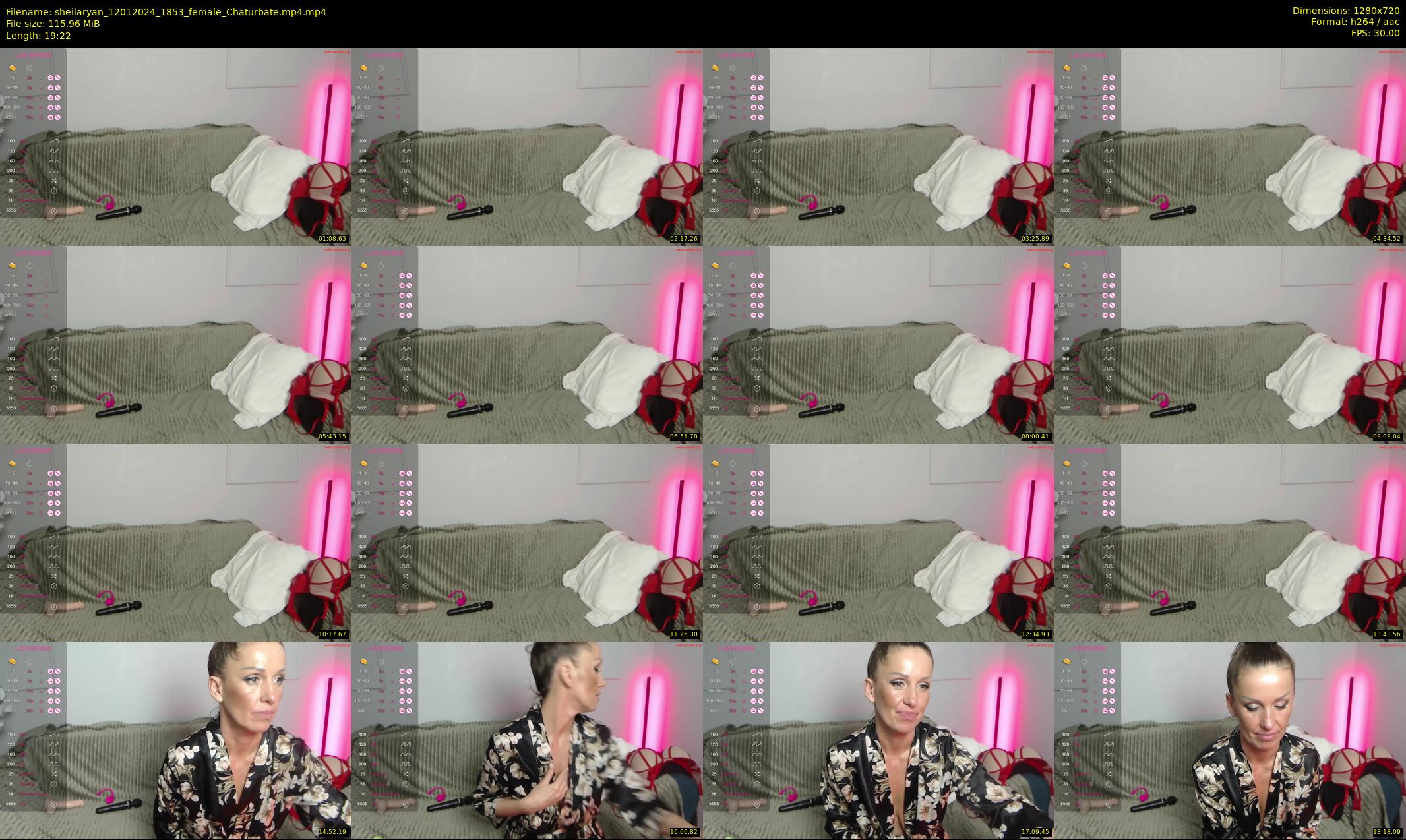 sheilaryan — 20 minute Chaturbate female cam show recording, 720p, Jan 12, 2024