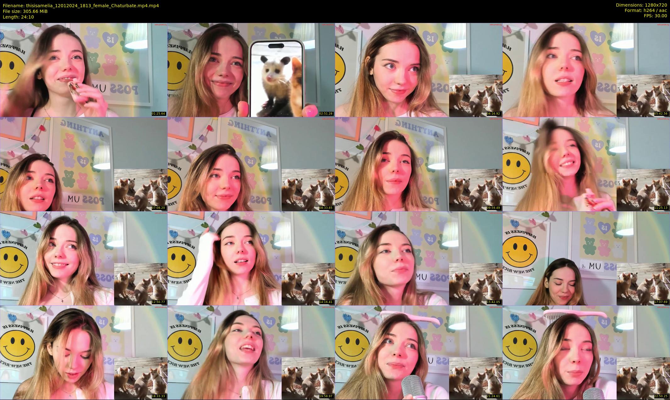 thisisamelia — 25 minute Chaturbate female cam show recording, 720p, Jan 12, 2024