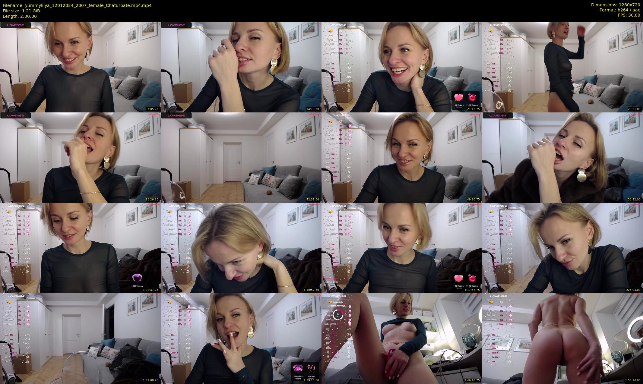 yummylilya — 120 minute Chaturbate female cam show recording, 720p, Jan 12, 2024
