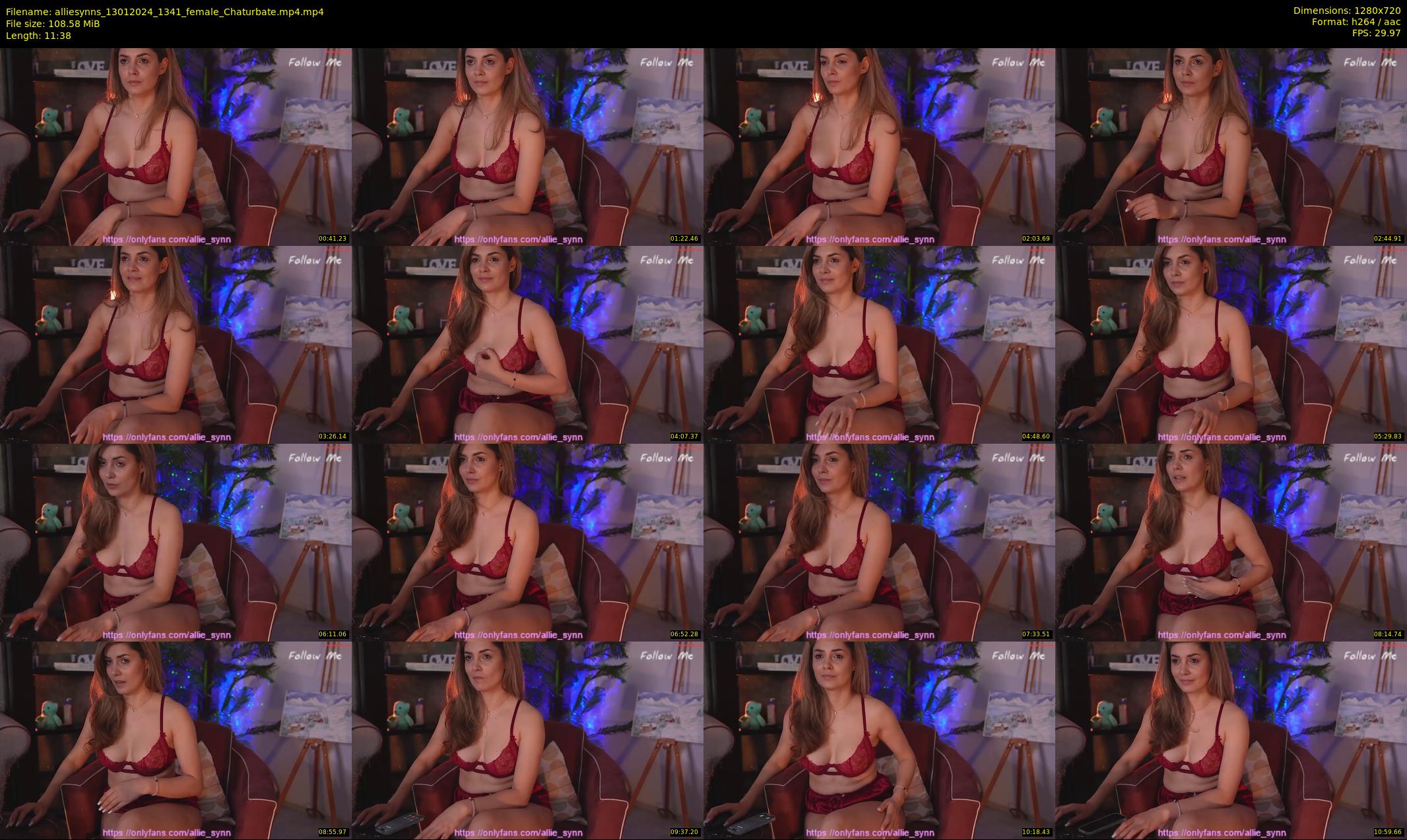 alliesynns — 12 minute Chaturbate female cam show recording, 720p, Jan 13, 2024