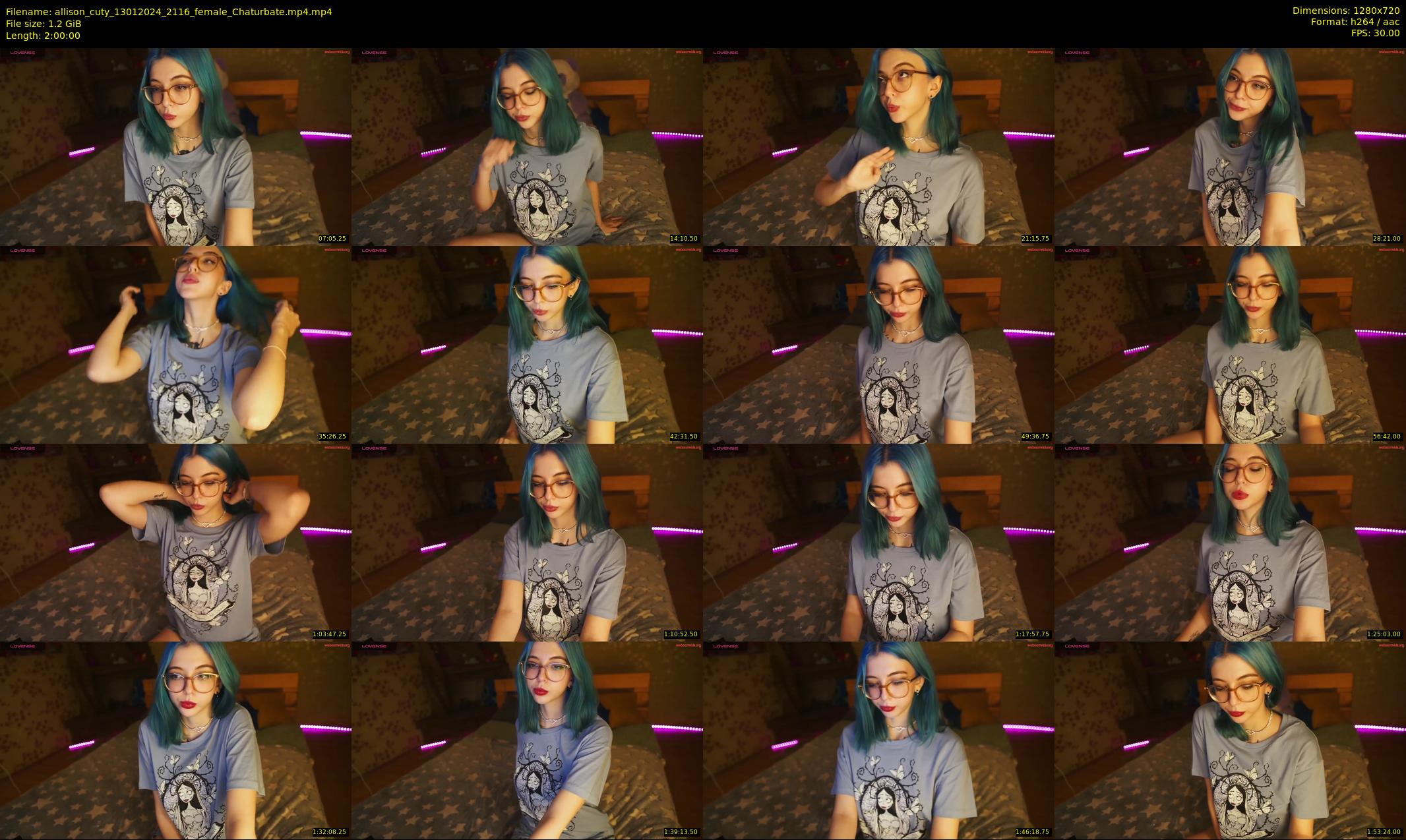 allison_cuty — 120 minute Chaturbate female cam show recording, 720p, Jan 13, 2024