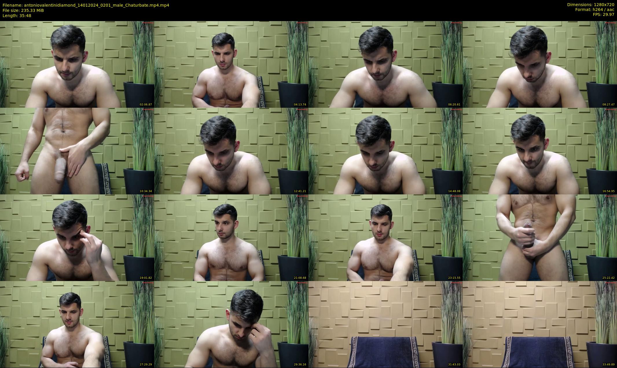 antoniovalentinidiamond — 36 minute Chaturbate male cam show recording, 720p, Jan 14, 2024