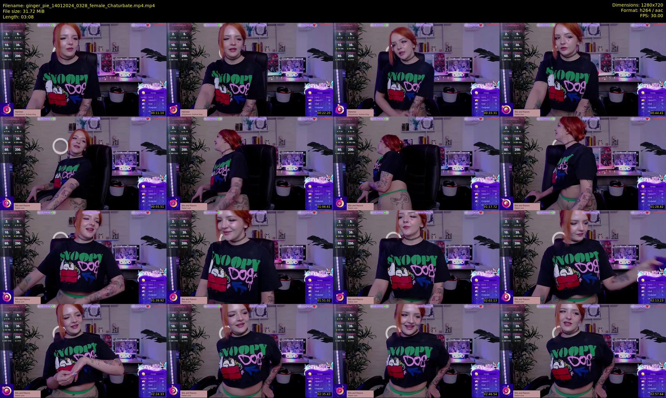 ginger_pie — 4 minute Chaturbate female cam show recording, 720p, Jan 14, 2024