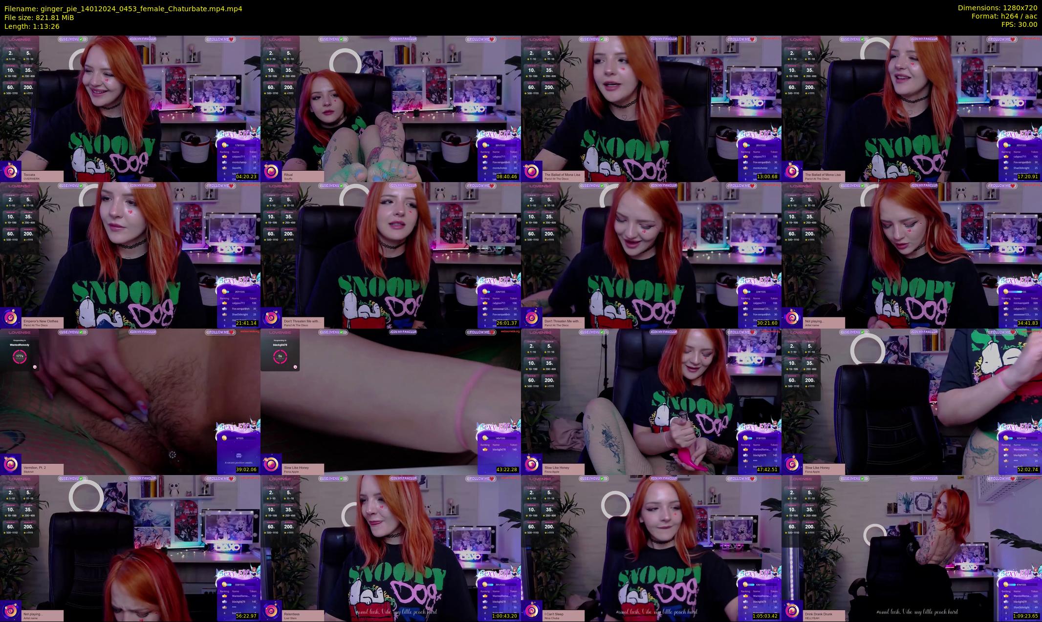 ginger_pie — 74 minute Chaturbate female cam show recording, 720p, Jan 14, 2024